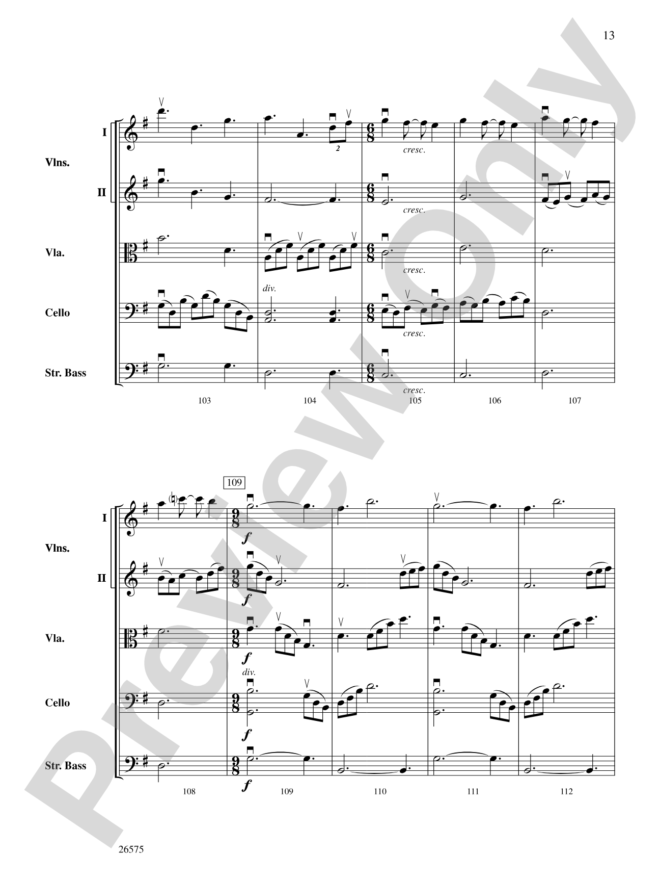 Of Glorious Plumage: String Orchestra Conductor Score & Parts