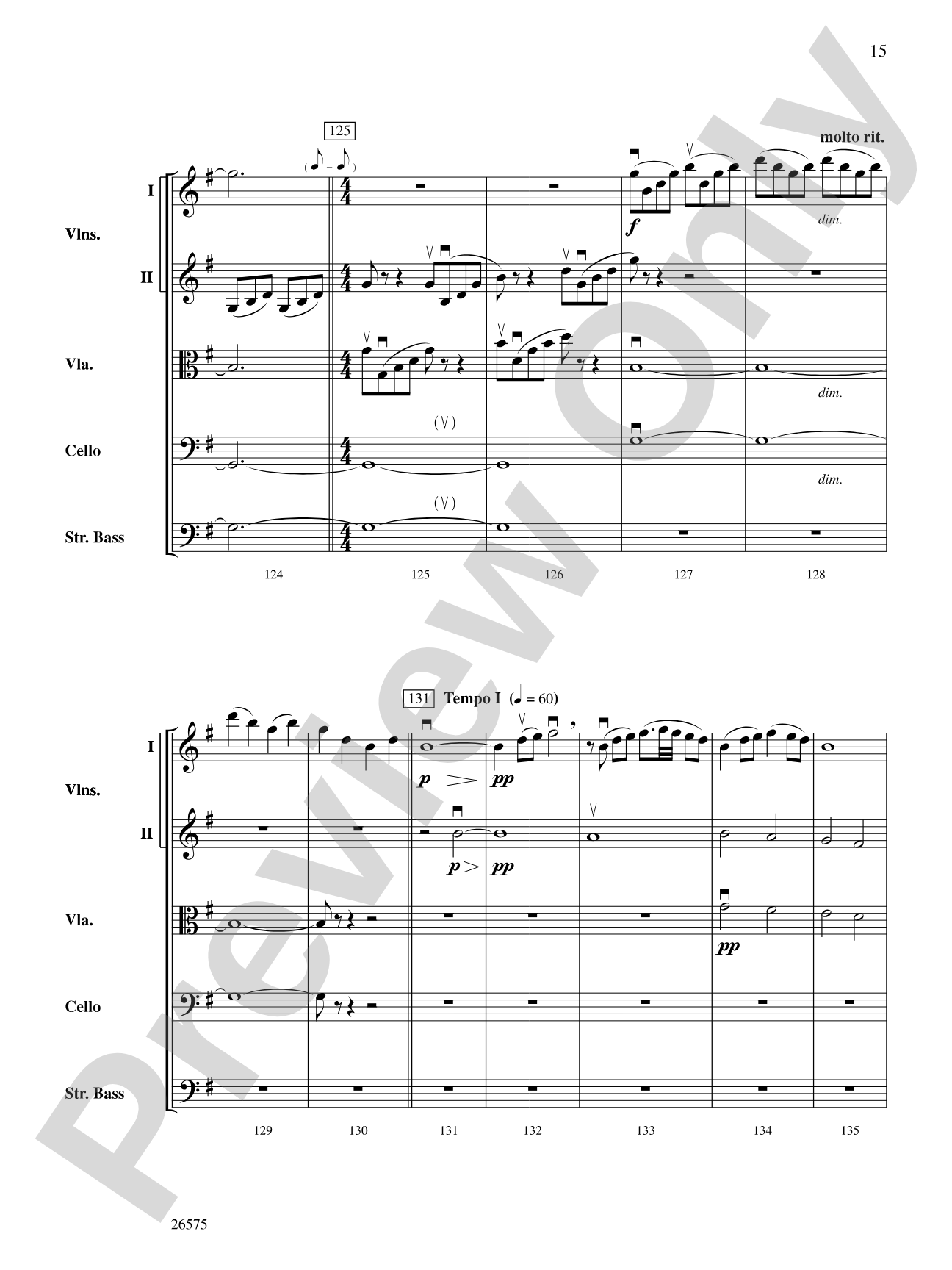Of Glorious Plumage: String Orchestra Conductor Score & Parts