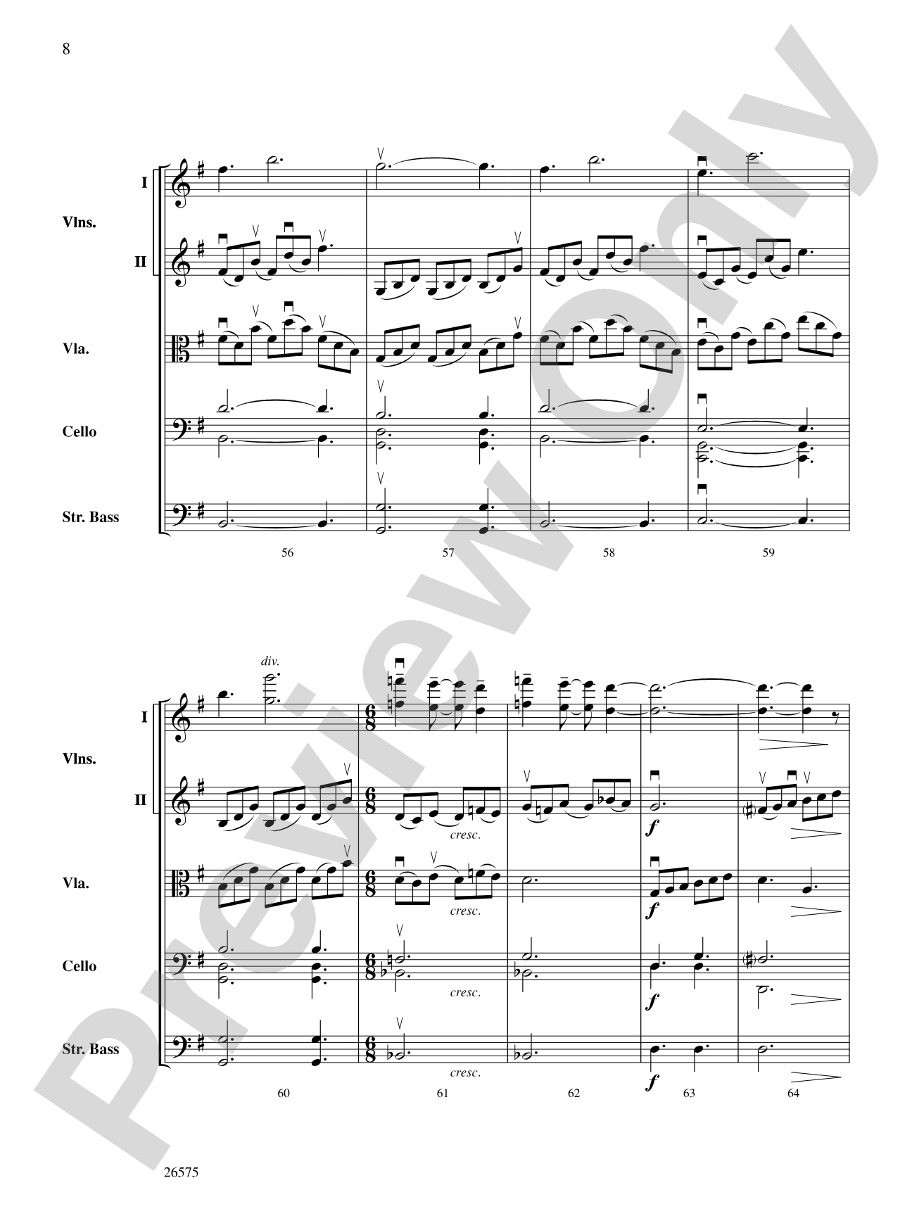 Of Glorious Plumage: String Orchestra Conductor Score & Parts