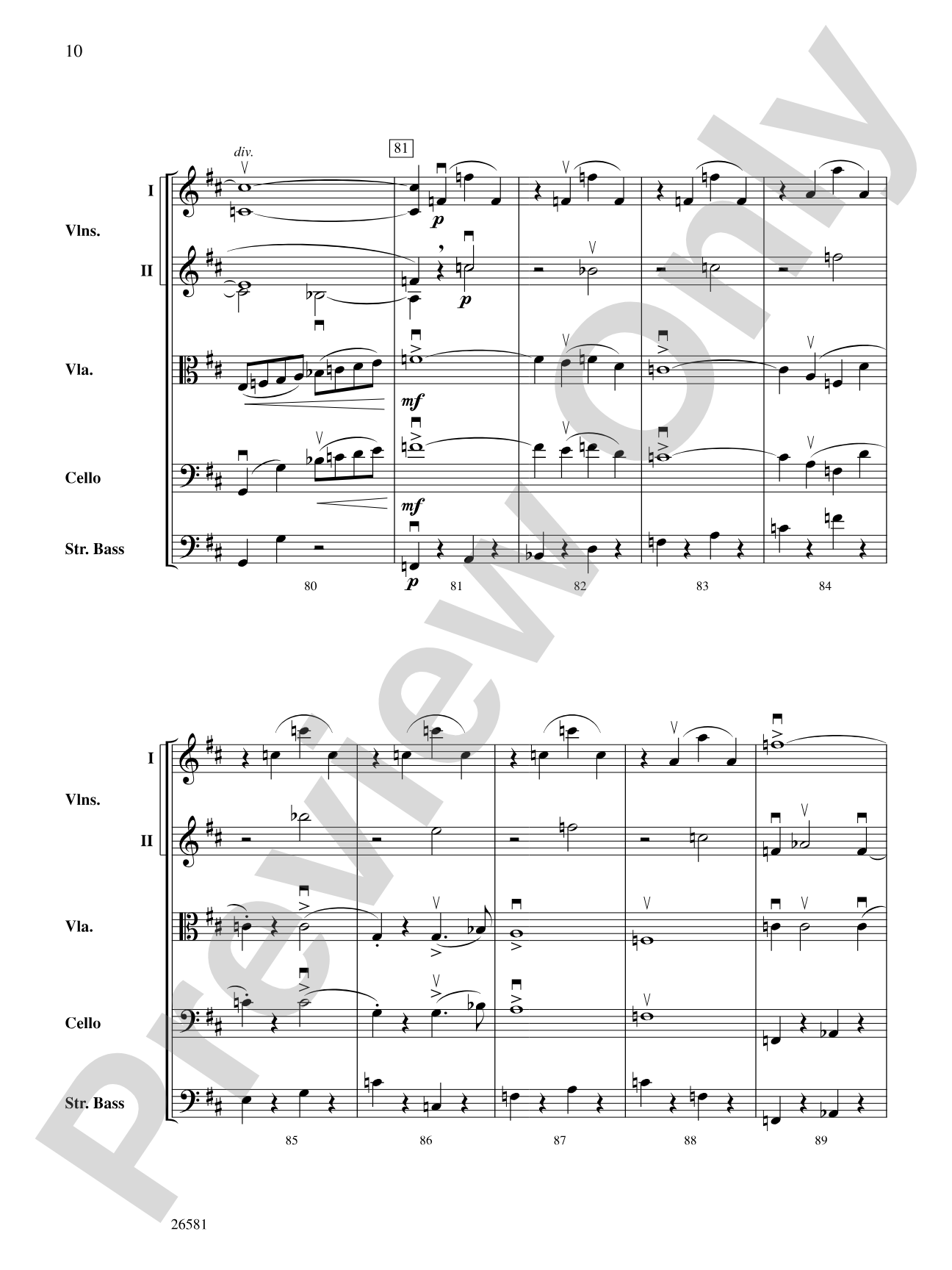 Russlan and Ludmilla: String Orchestra Conductor Score & Parts