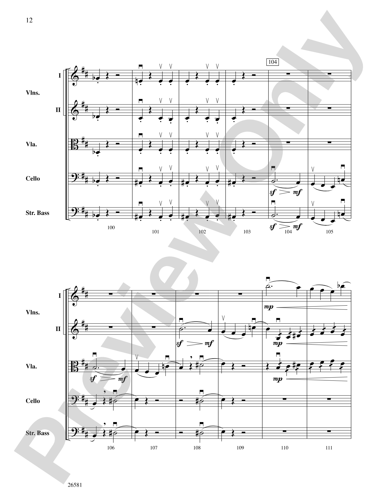 Russlan and Ludmilla: String Orchestra Conductor Score & Parts