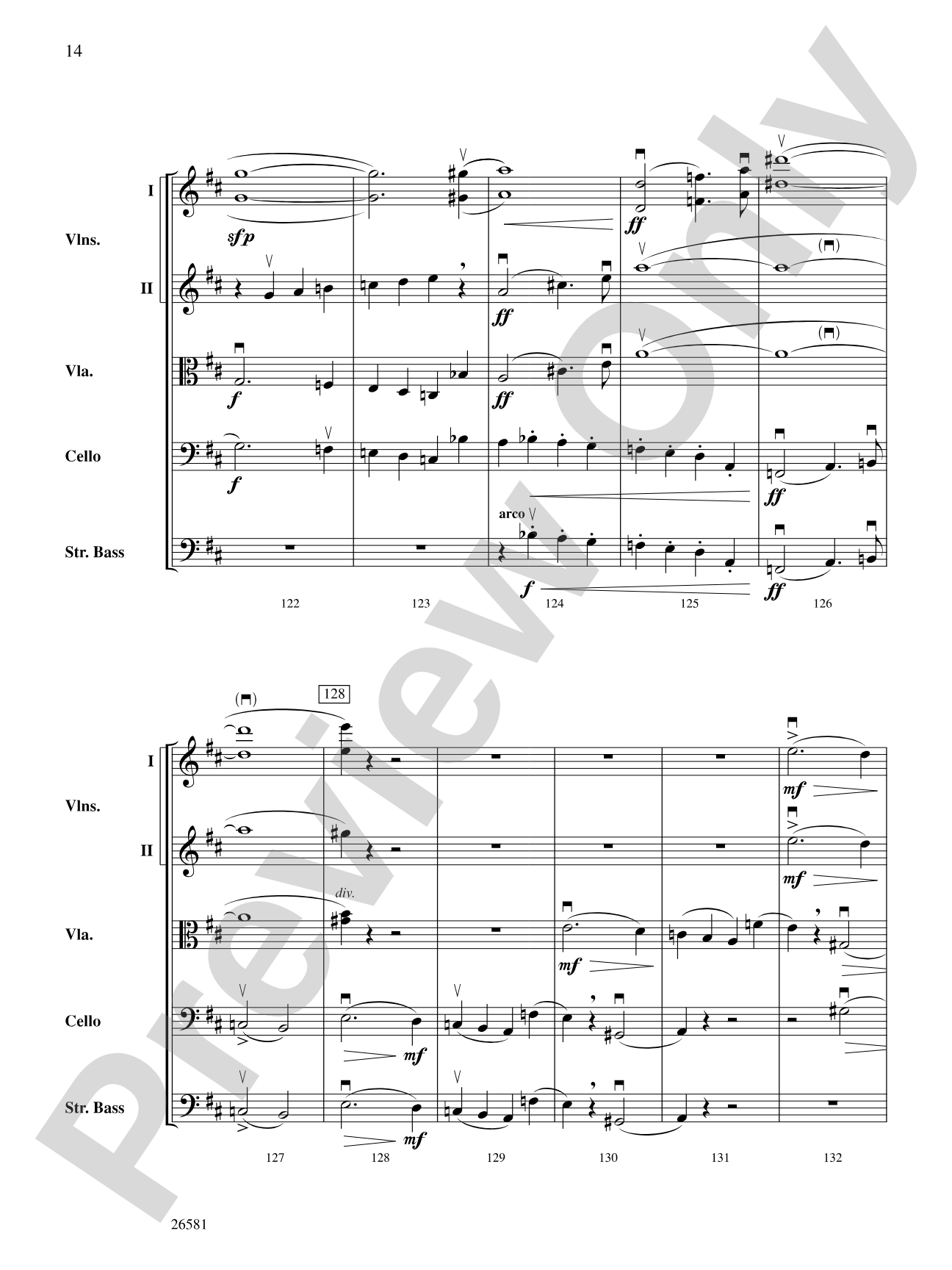 Russlan and Ludmilla: String Orchestra Conductor Score & Parts