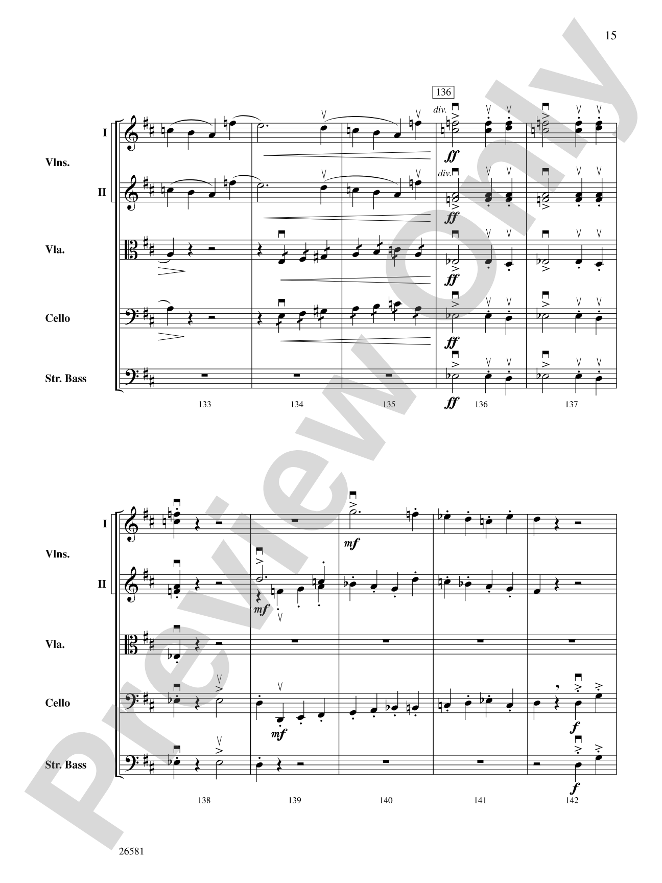Russlan and Ludmilla: String Orchestra Conductor Score & Parts