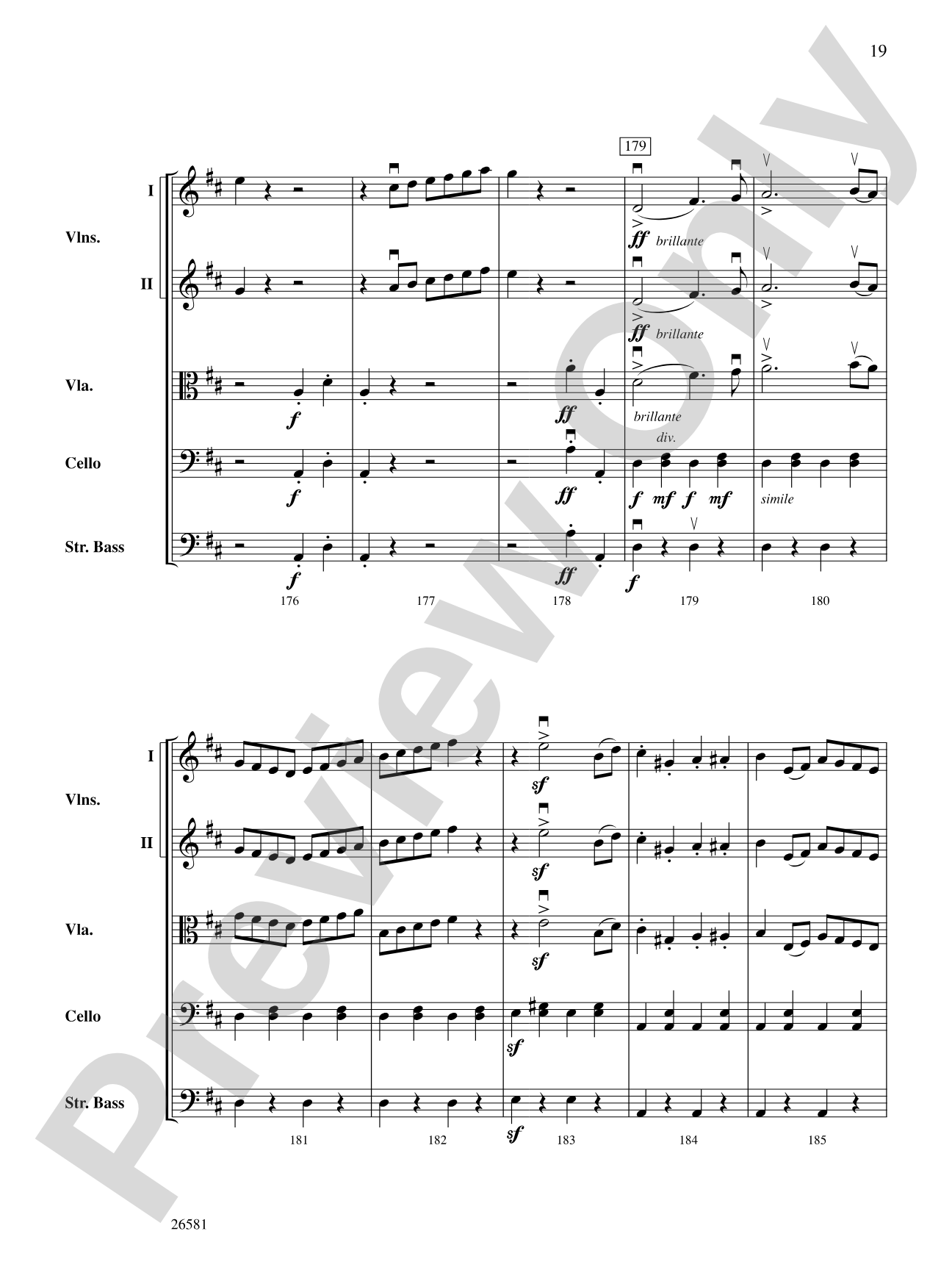Russlan and Ludmilla: String Orchestra Conductor Score & Parts