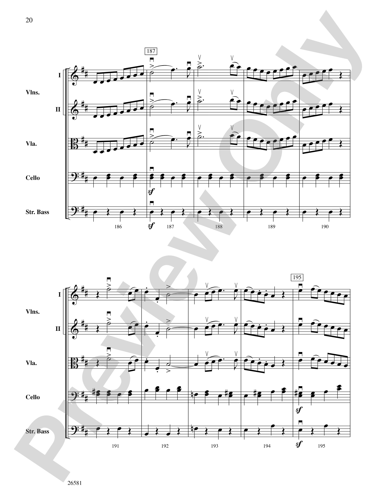 Russlan and Ludmilla: String Orchestra Conductor Score & Parts