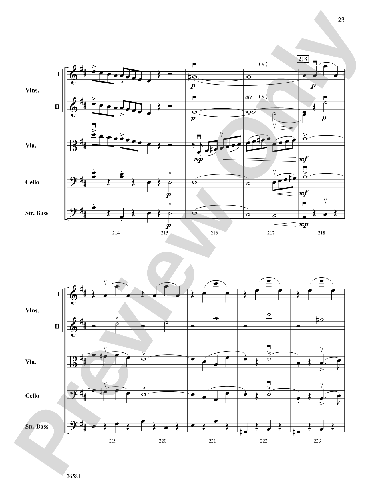 Russlan and Ludmilla: String Orchestra Conductor Score & Parts