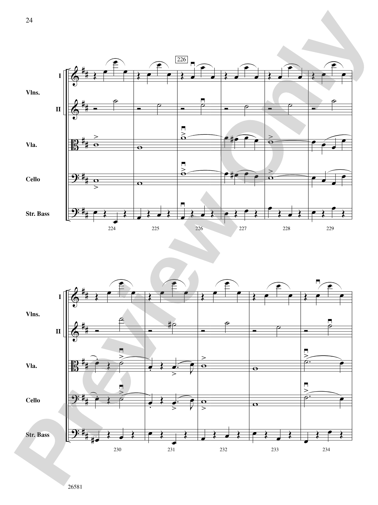 Russlan and Ludmilla: String Orchestra Conductor Score & Parts