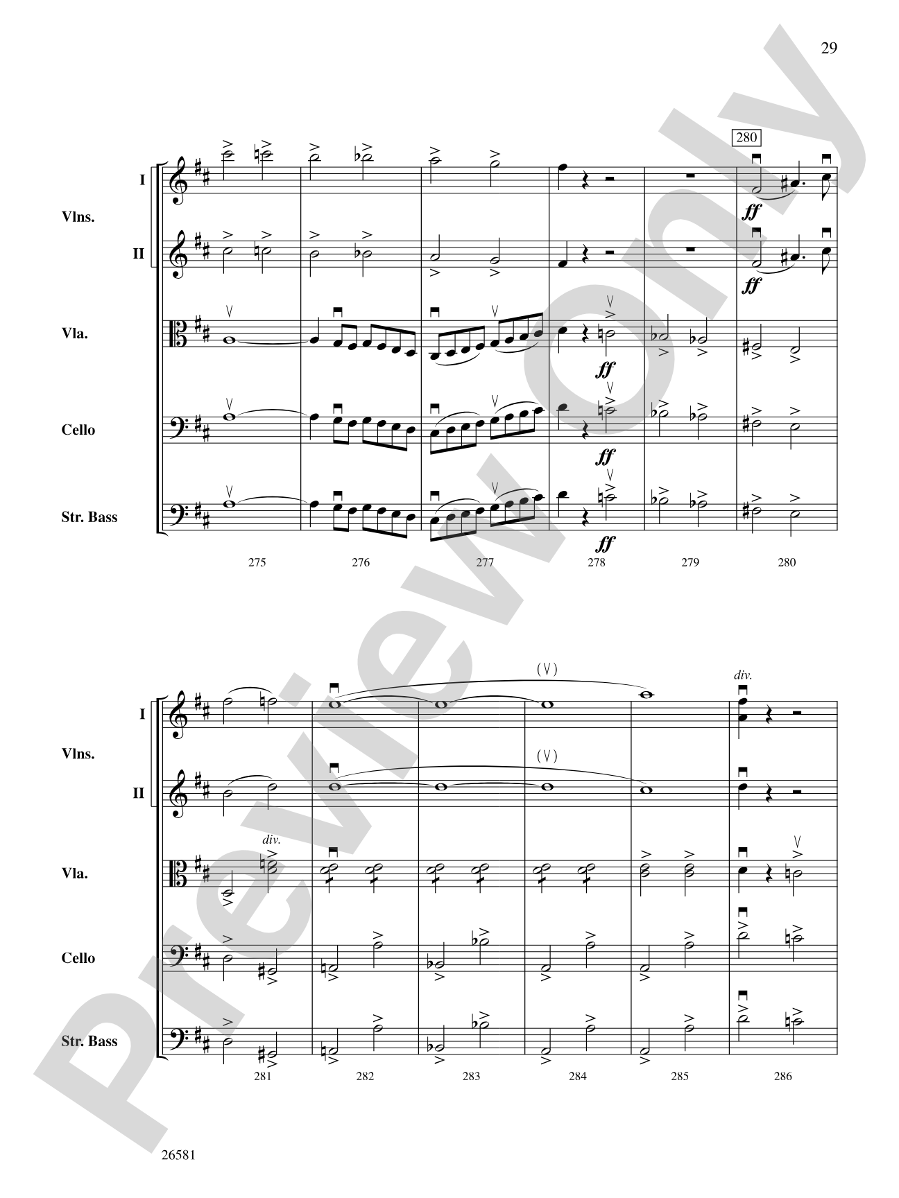 Russlan and Ludmilla: String Orchestra Conductor Score & Parts