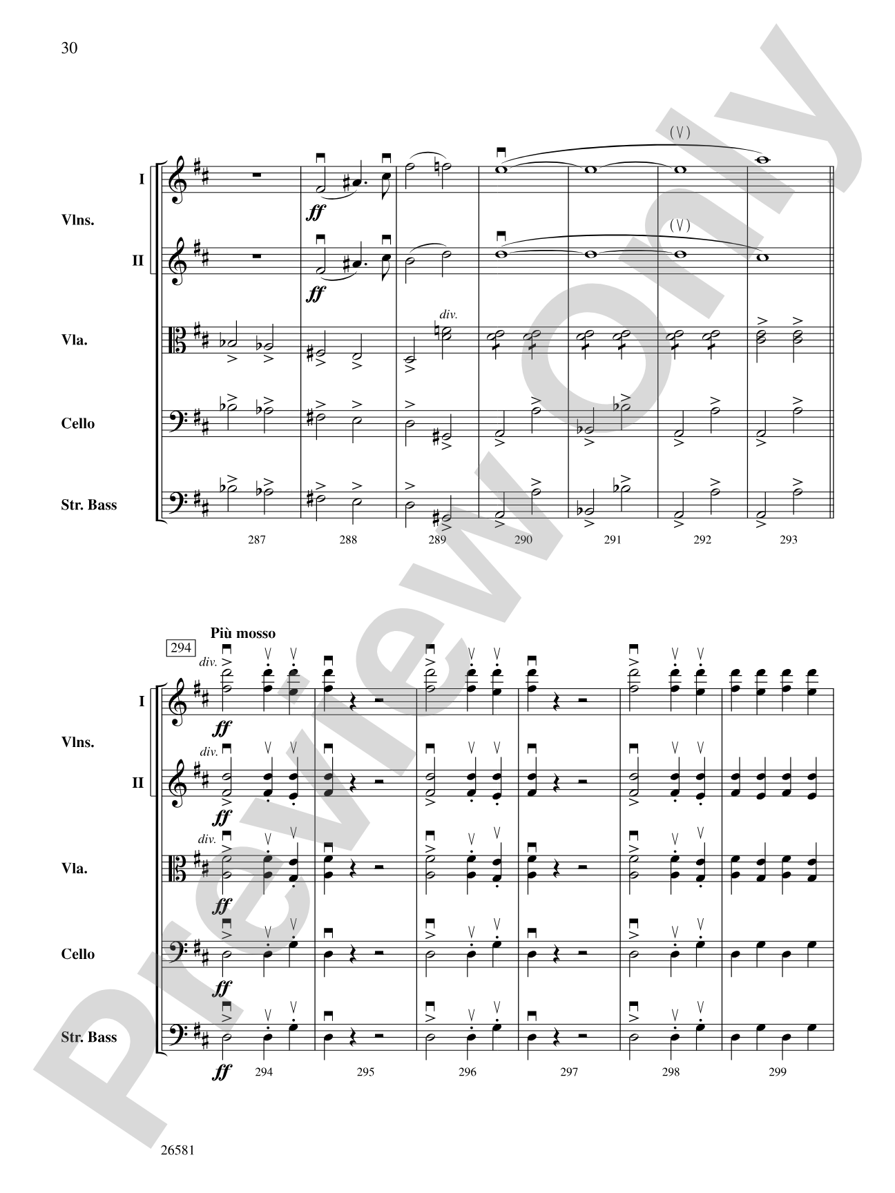 Russlan and Ludmilla: String Orchestra Conductor Score & Parts