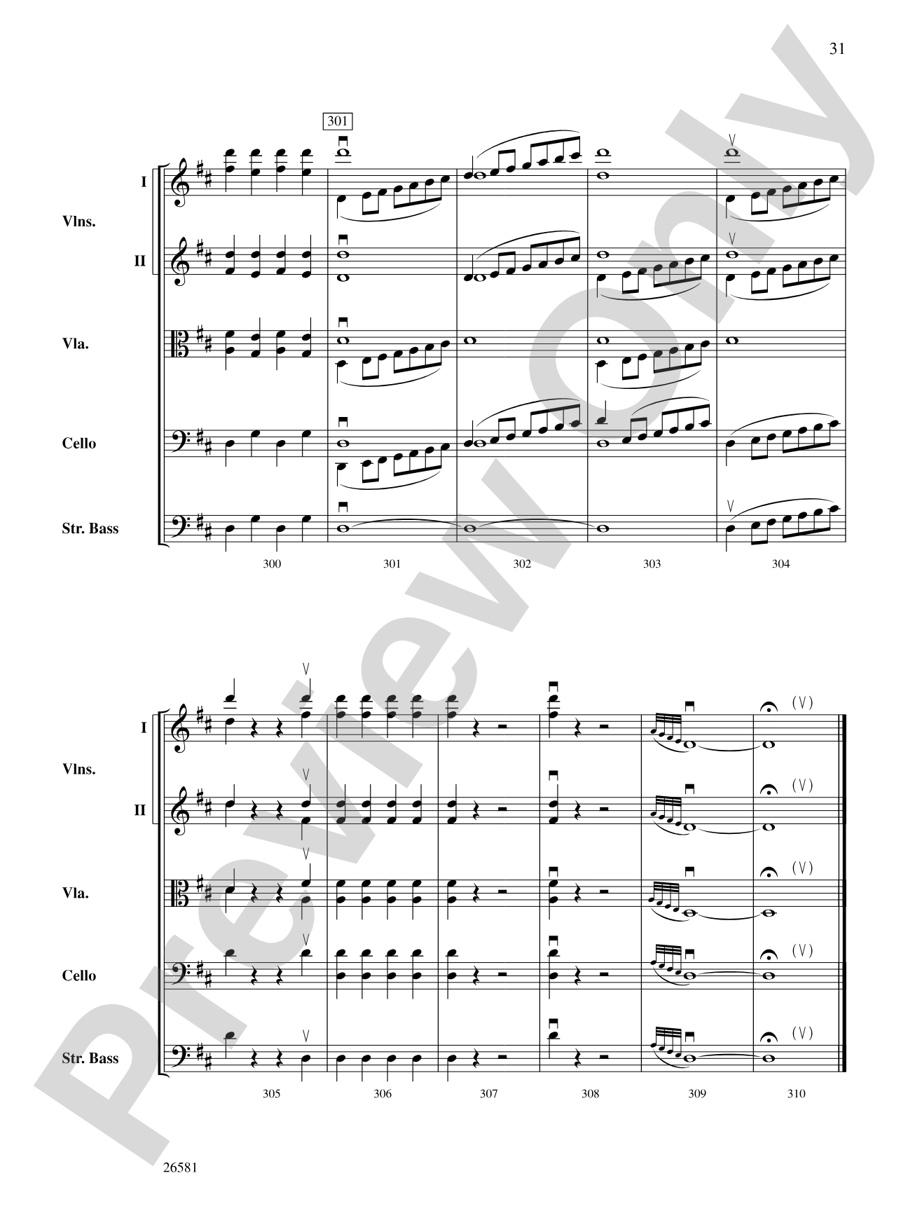 Russlan and Ludmilla: String Orchestra Conductor Score & Parts