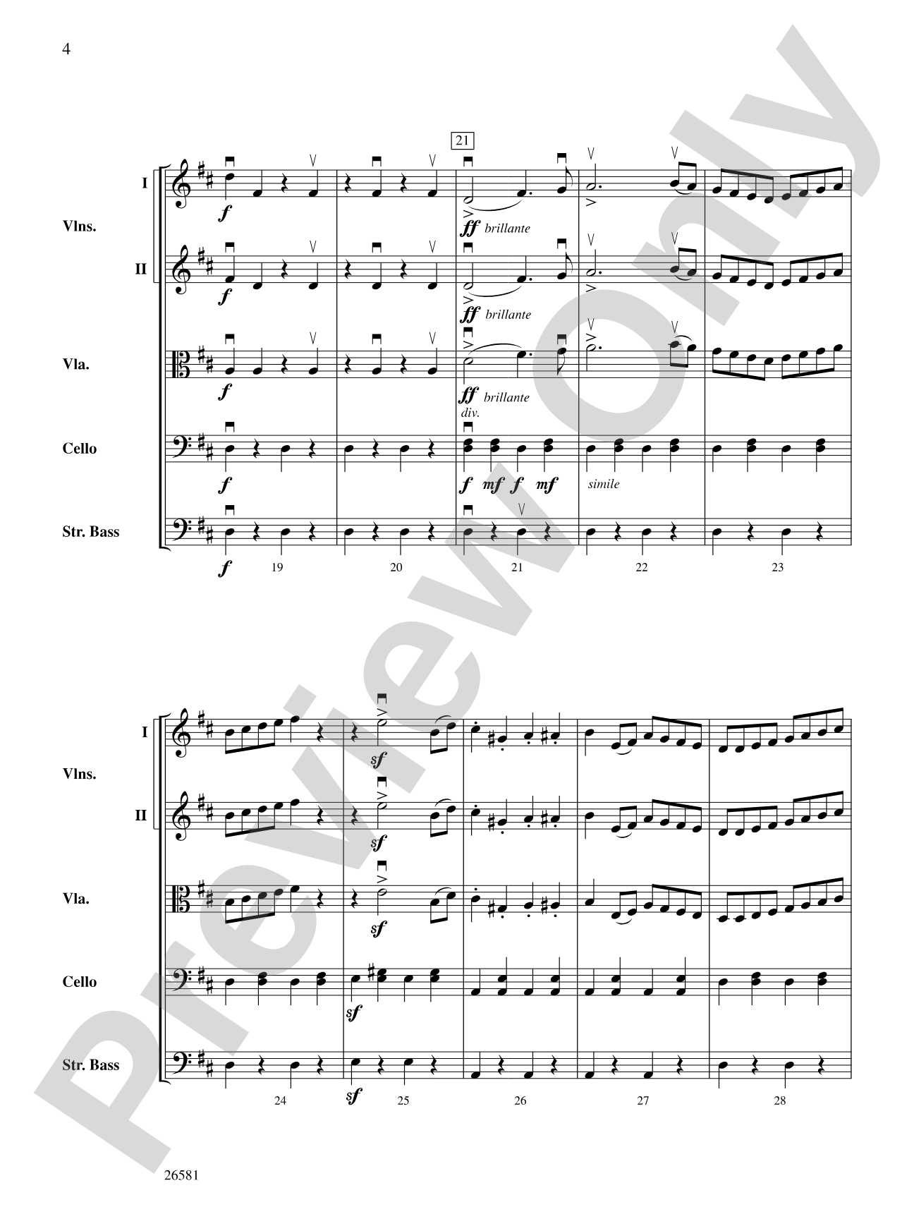 Russlan and Ludmilla: String Orchestra Conductor Score & Parts