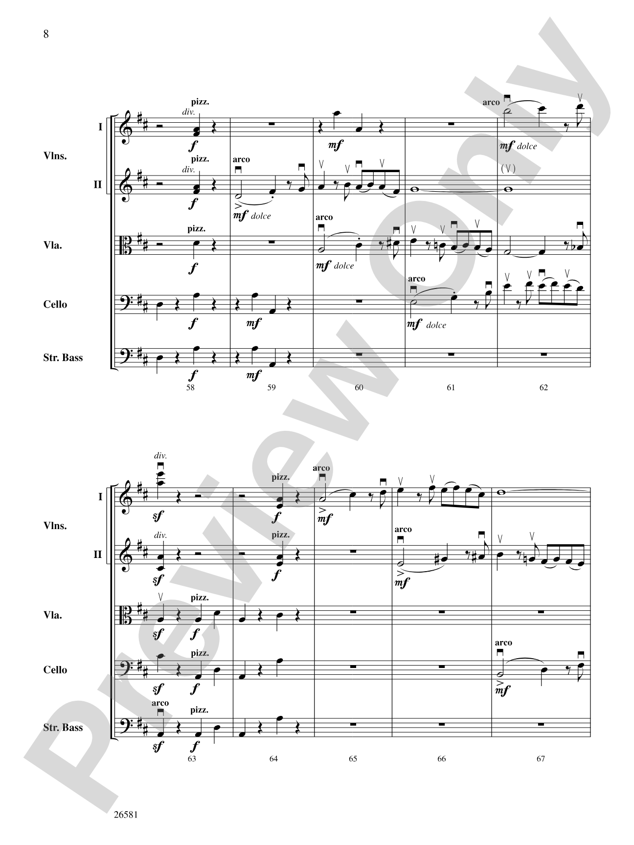 Russlan and Ludmilla: String Orchestra Conductor Score & Parts