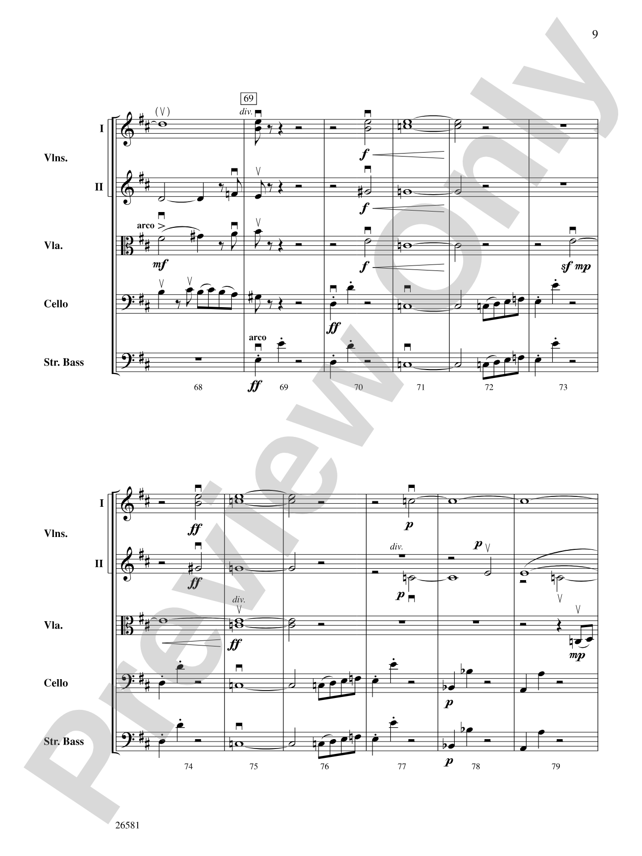 Russlan and Ludmilla: String Orchestra Conductor Score & Parts