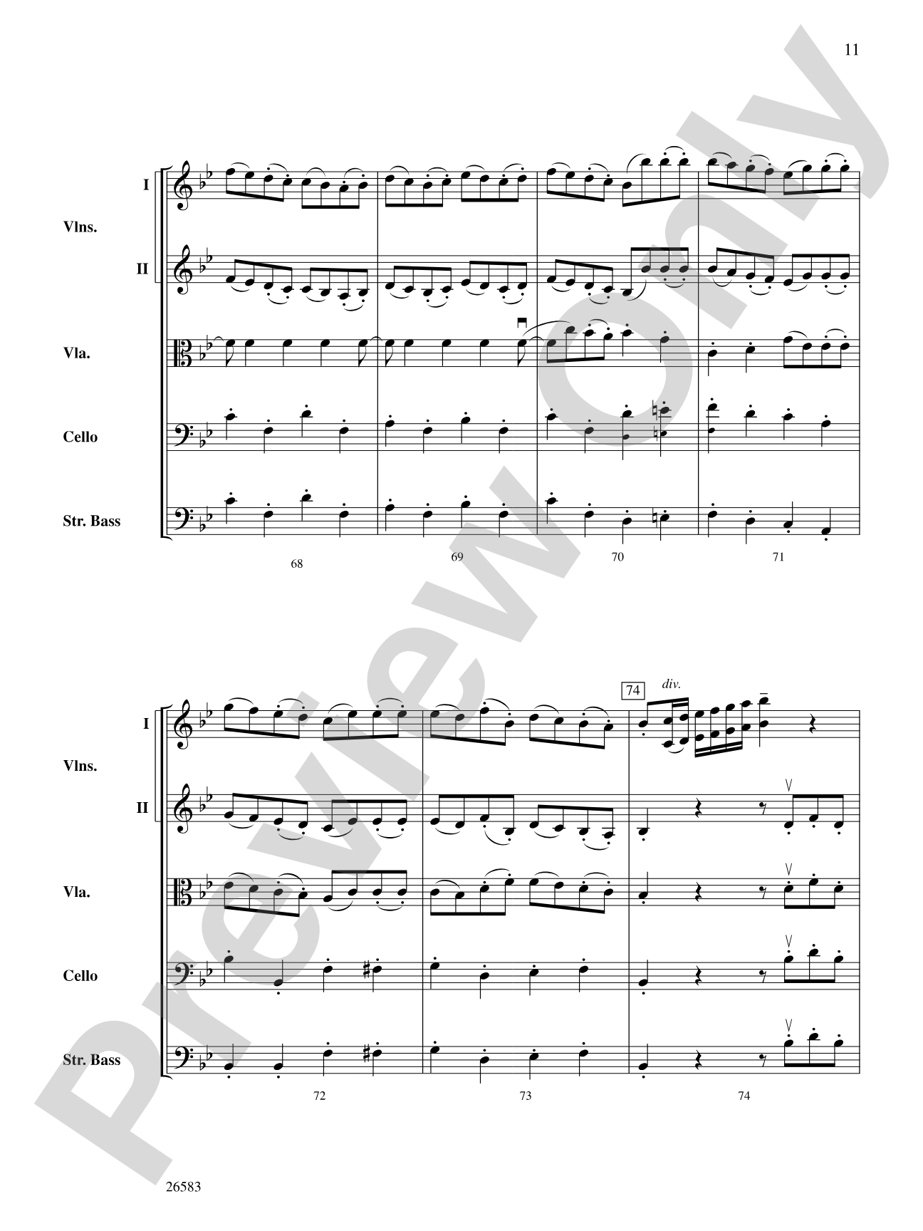 Symphony No. 25, First Movement: Score
