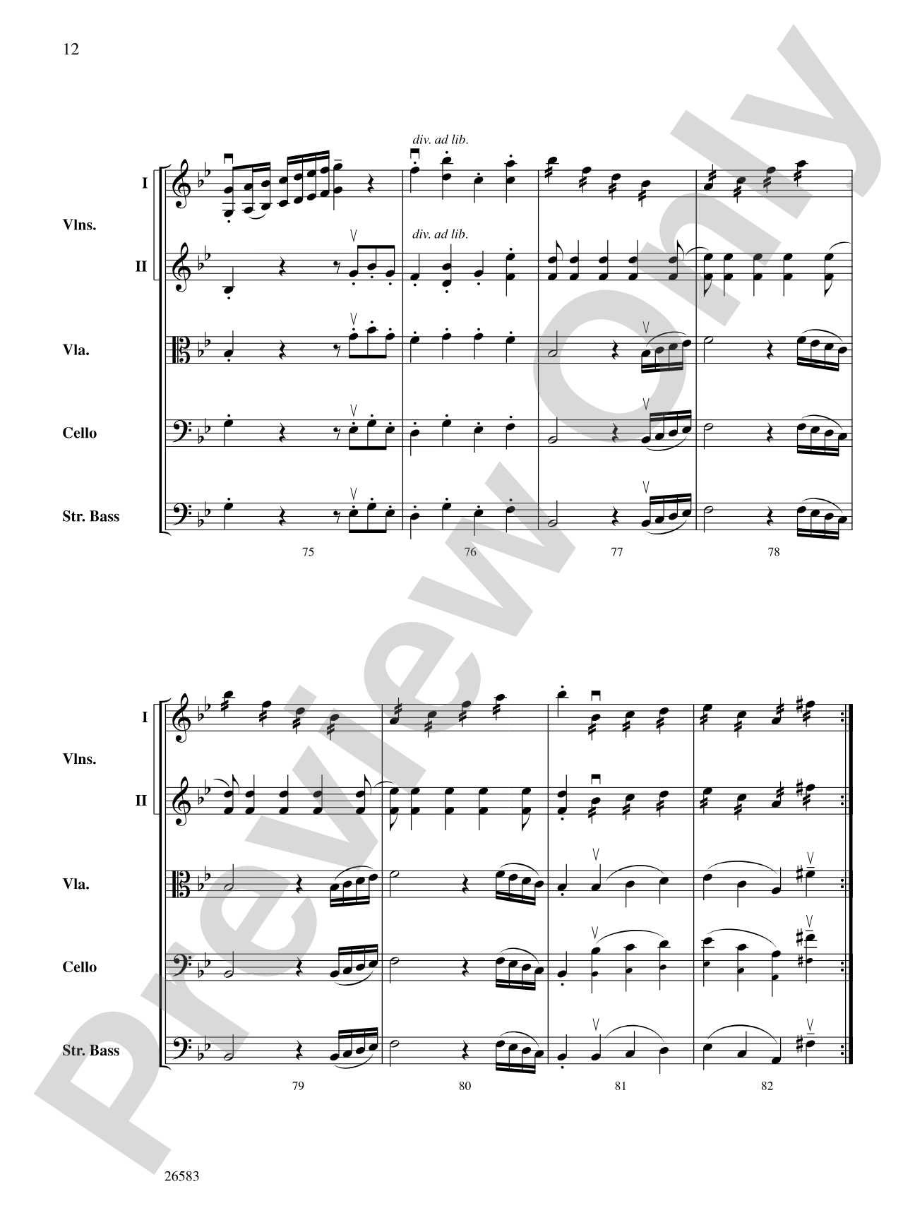 Symphony No. 25, First Movement: Score