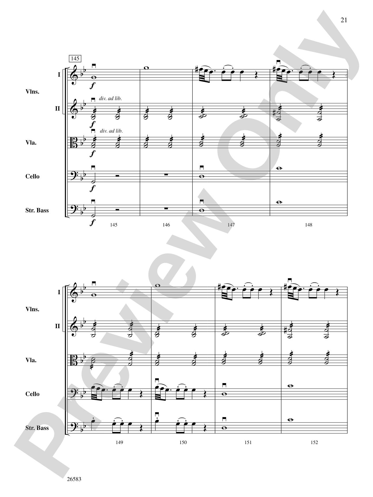 Symphony No. 25, First Movement: Score