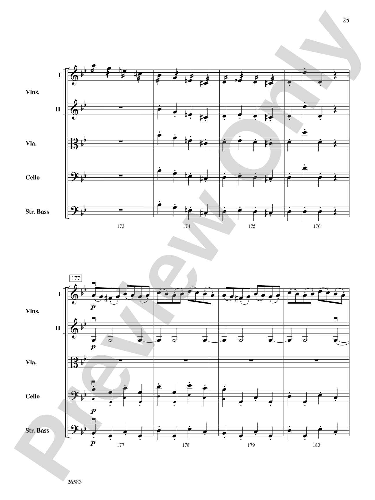 Symphony No. 25, First Movement: Score