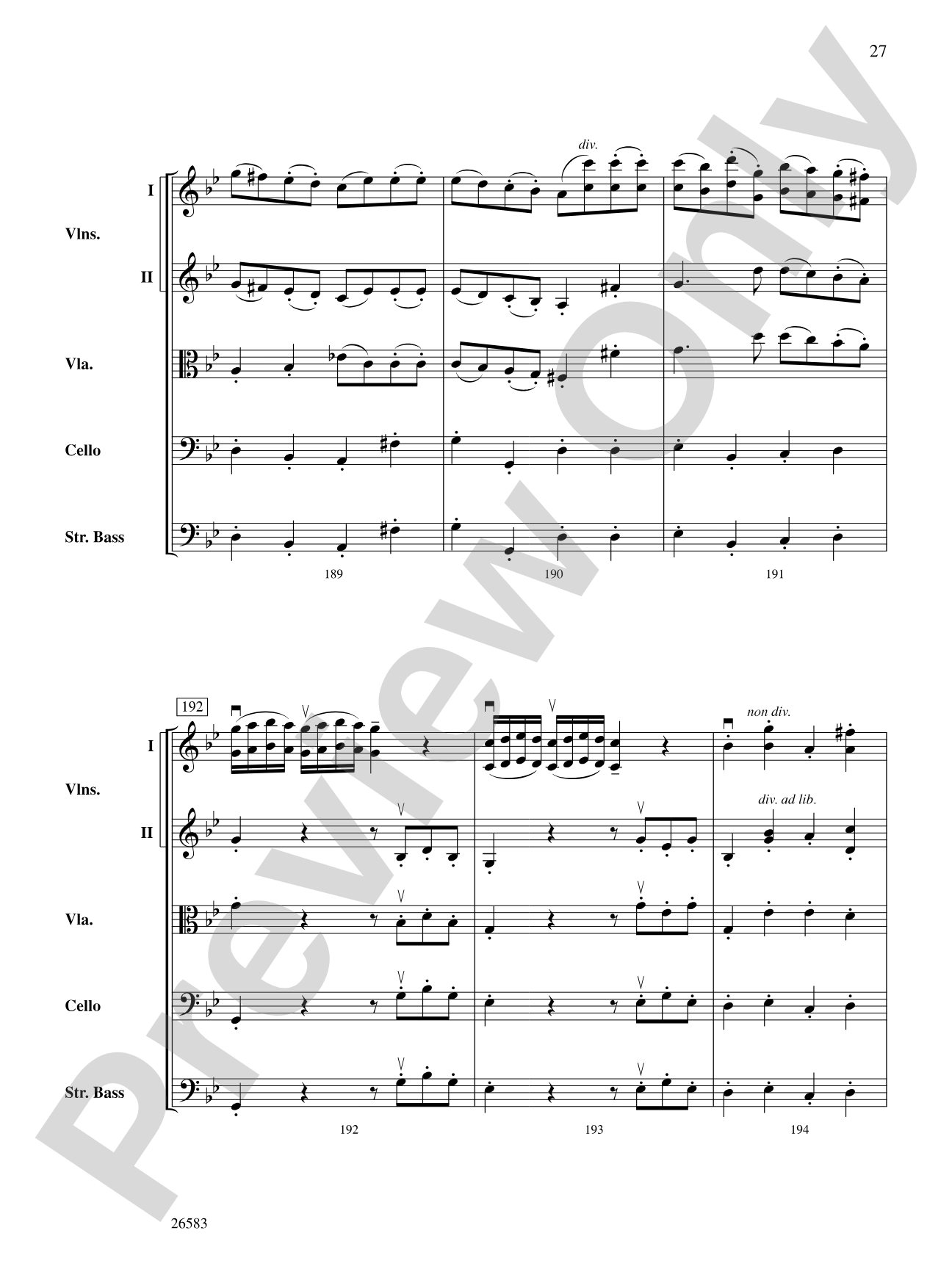 Symphony No. 25, First Movement: Score