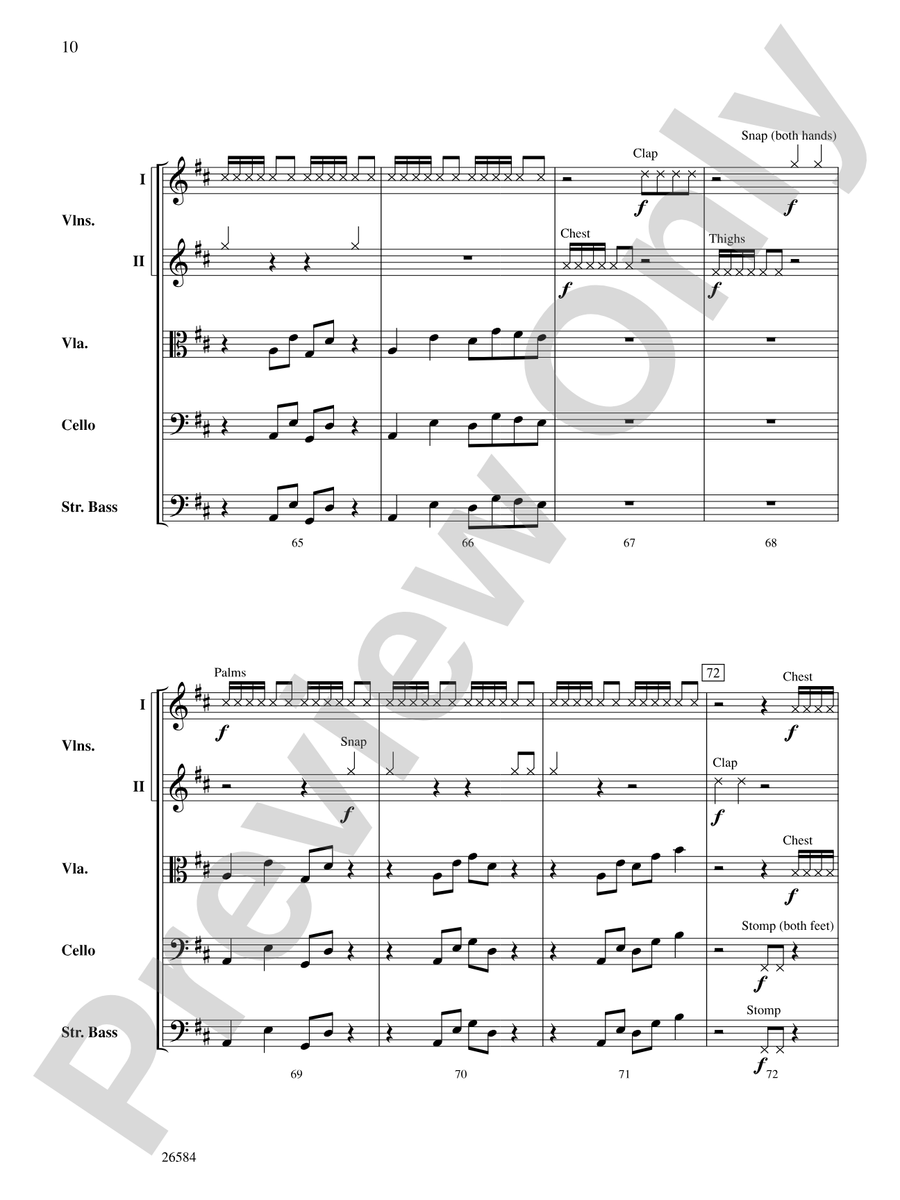 Bio Rhythms: String Orchestra Conductor Score & Parts
