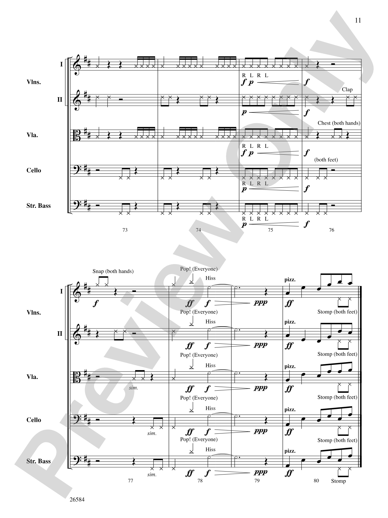 Bio Rhythms: String Orchestra Conductor Score & Parts