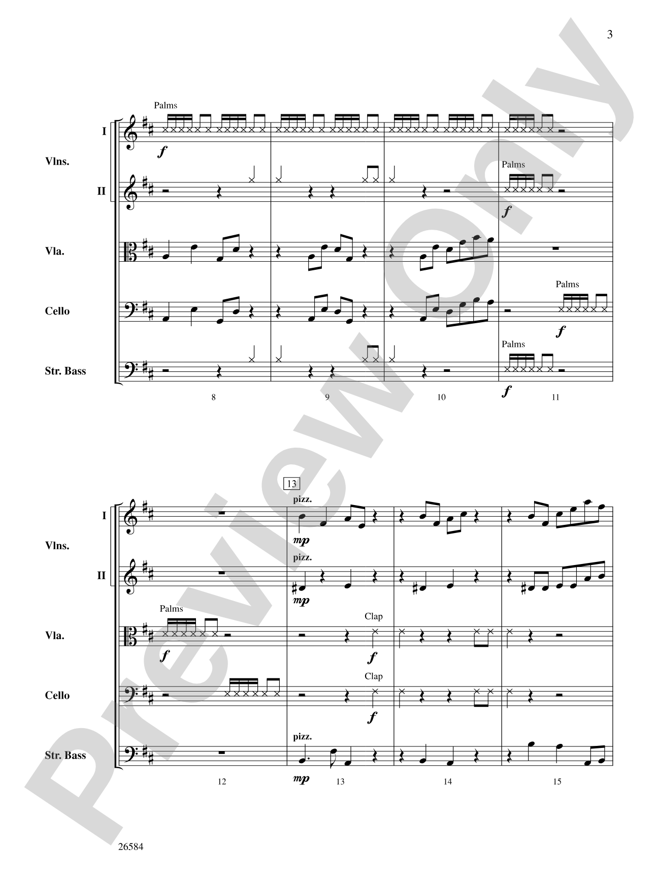 Bio Rhythms: String Orchestra Conductor Score & Parts