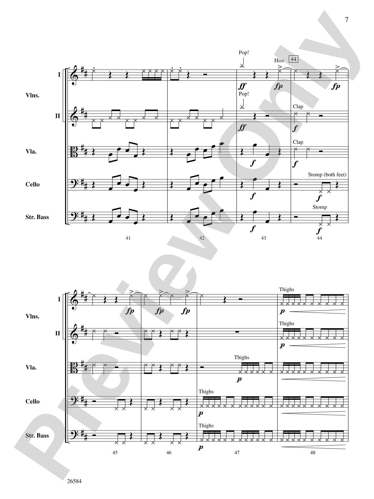 Bio Rhythms: String Orchestra Conductor Score & Parts
