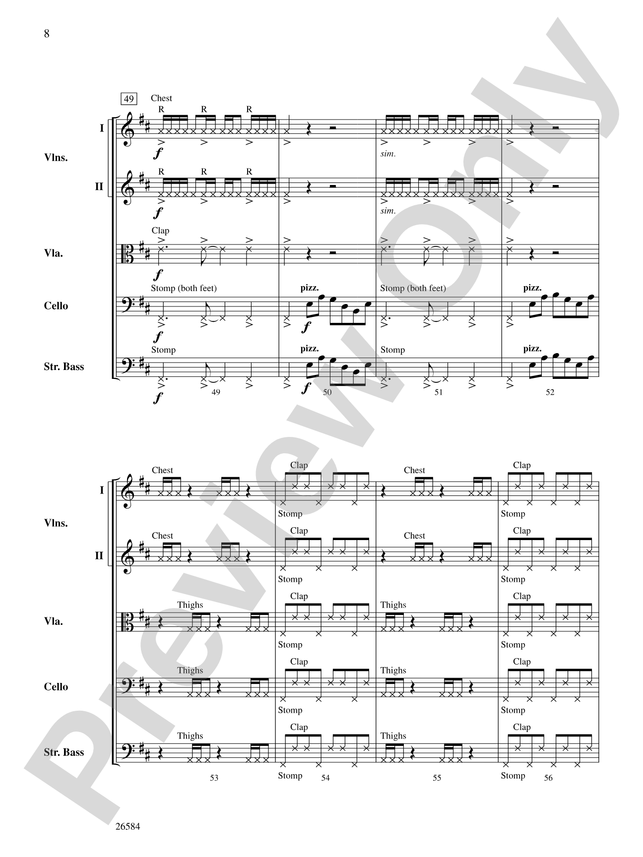 Bio Rhythms: String Orchestra Conductor Score & Parts