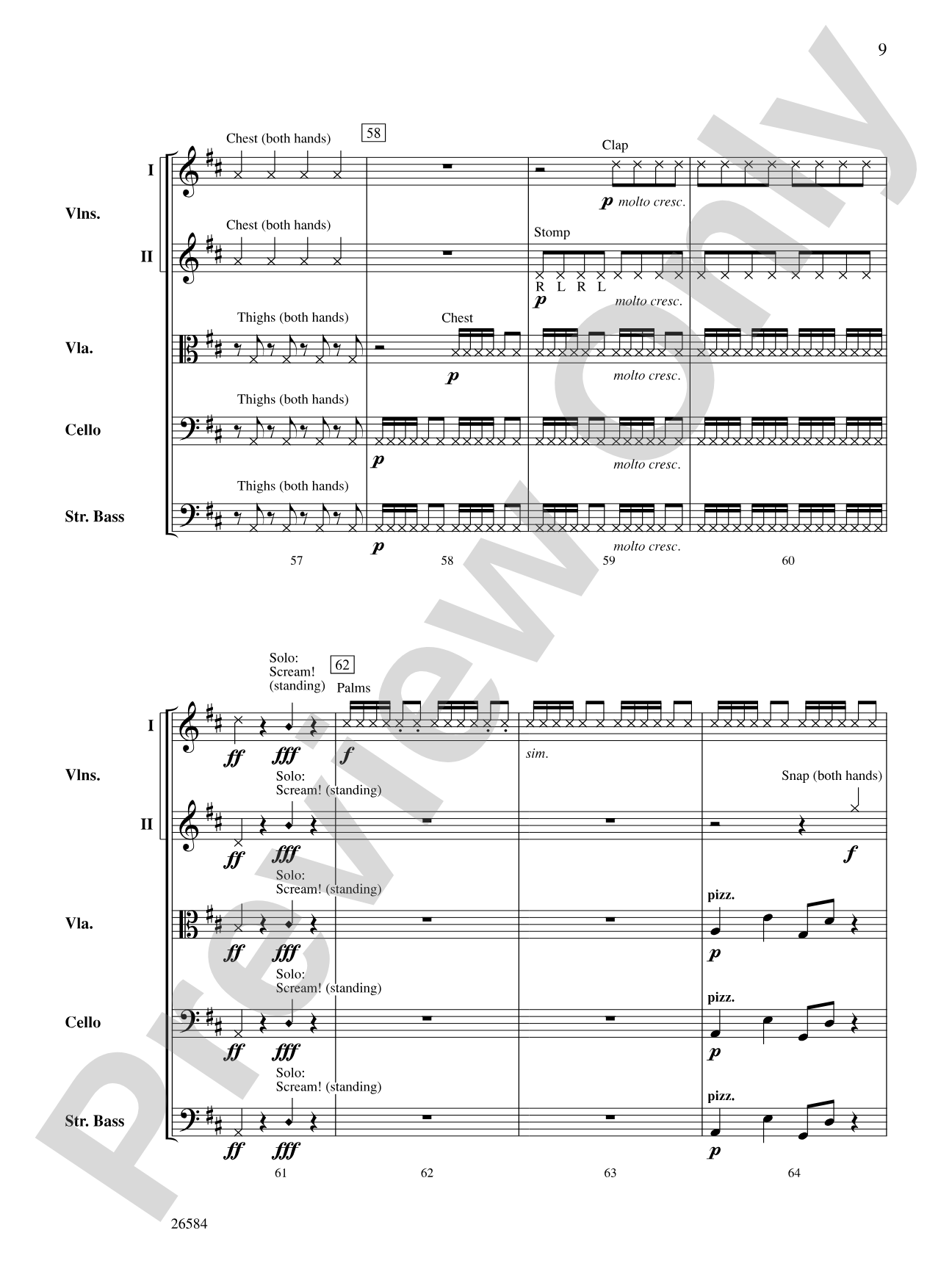 Bio Rhythms: String Orchestra Conductor Score & Parts