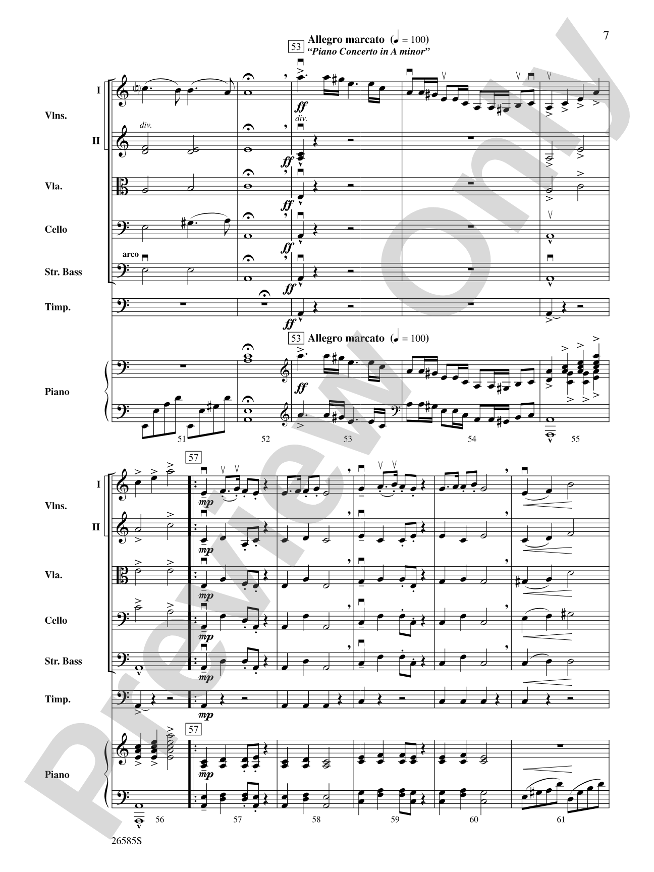 A Grieg Portrait: String Orchestra Conductor Score & Parts