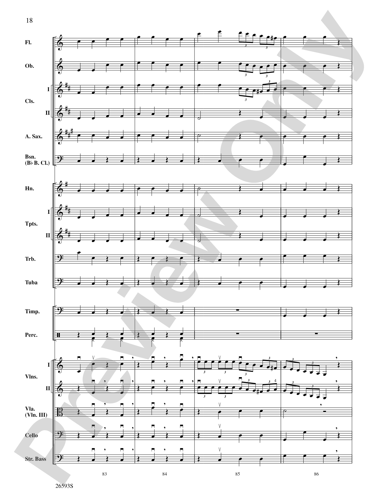 "Surprise" Symphony: Full Orchestra Conductor Score & Parts