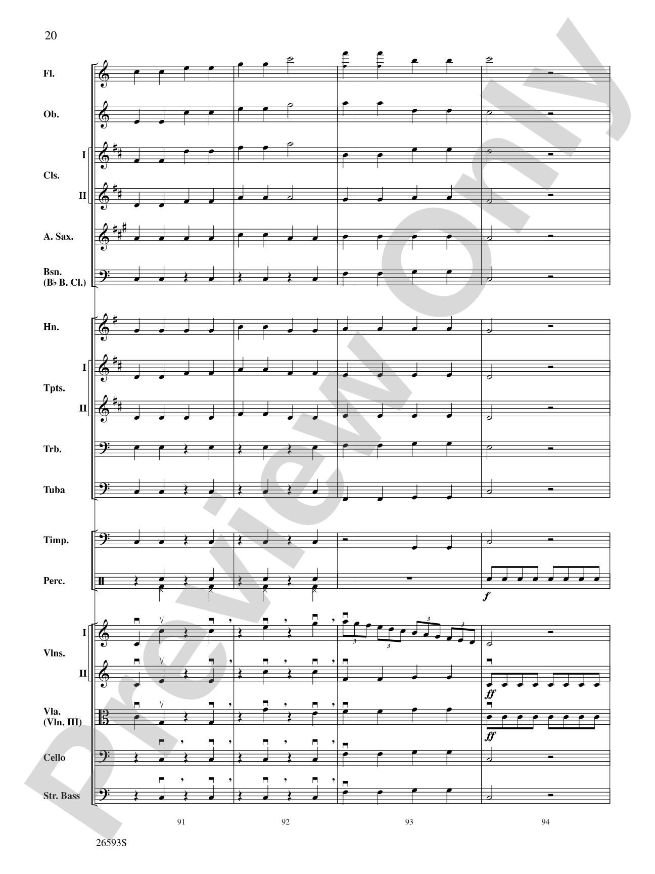 "Surprise" Symphony: Full Orchestra Conductor Score & Parts