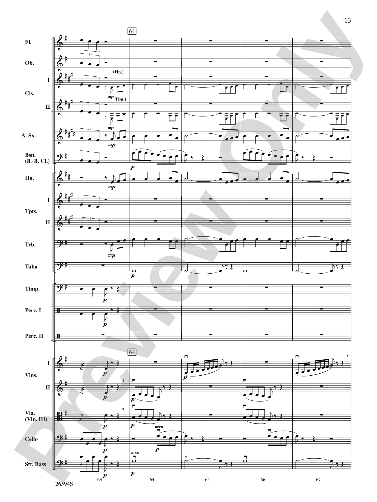 Themes from Capriccio Italien: Full Orchestra Conductor Score & Parts