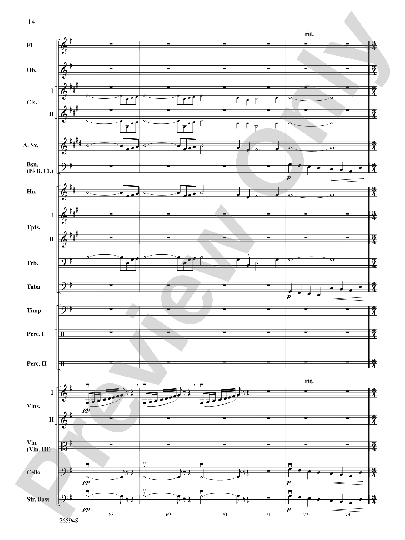 Themes from Capriccio Italien: Full Orchestra Conductor Score & Parts