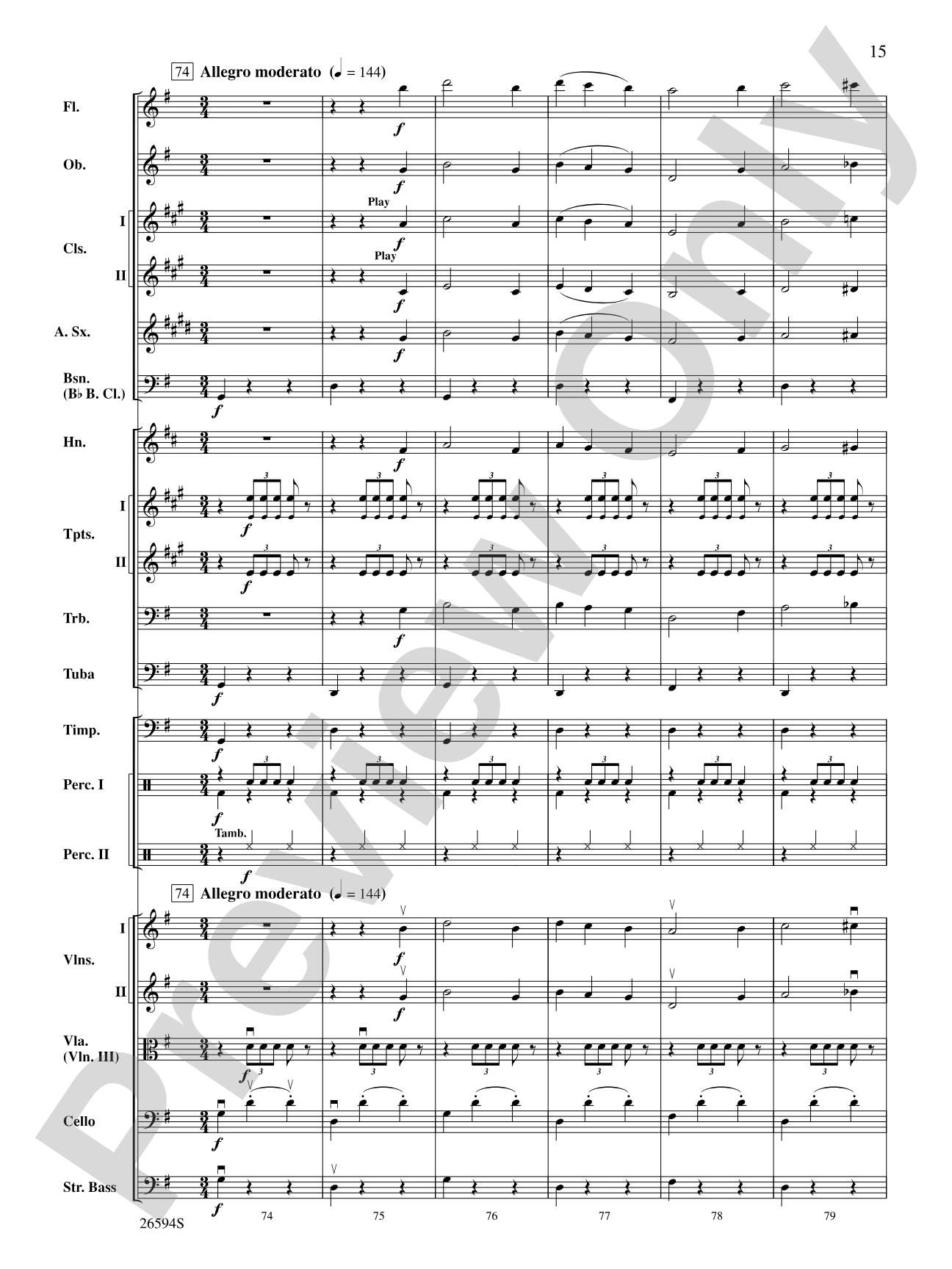 Themes from Capriccio Italien: Full Orchestra Conductor Score & Parts