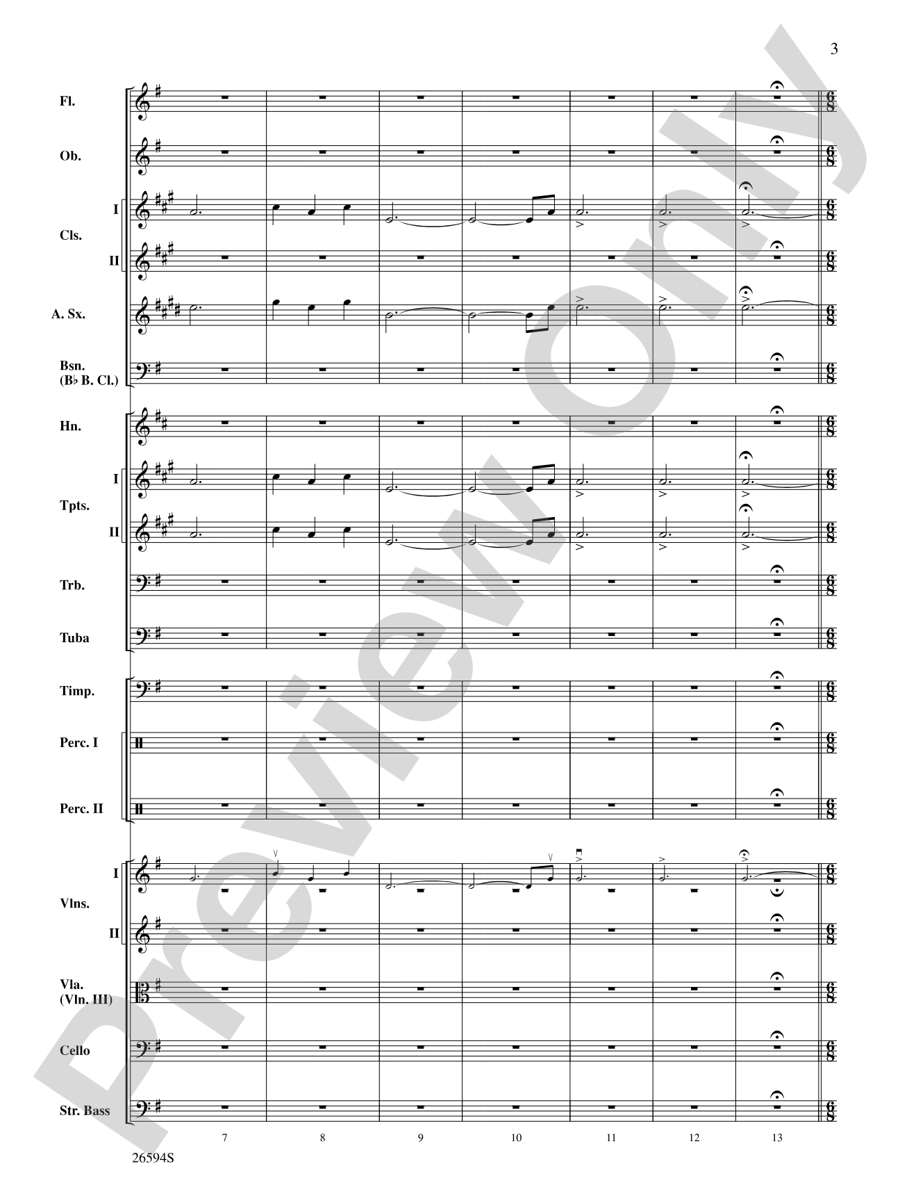 Themes from Capriccio Italien: Full Orchestra Conductor Score & Parts