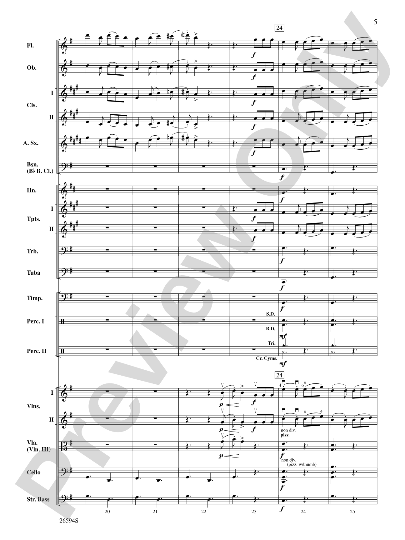 Themes from Capriccio Italien: Full Orchestra Conductor Score & Parts