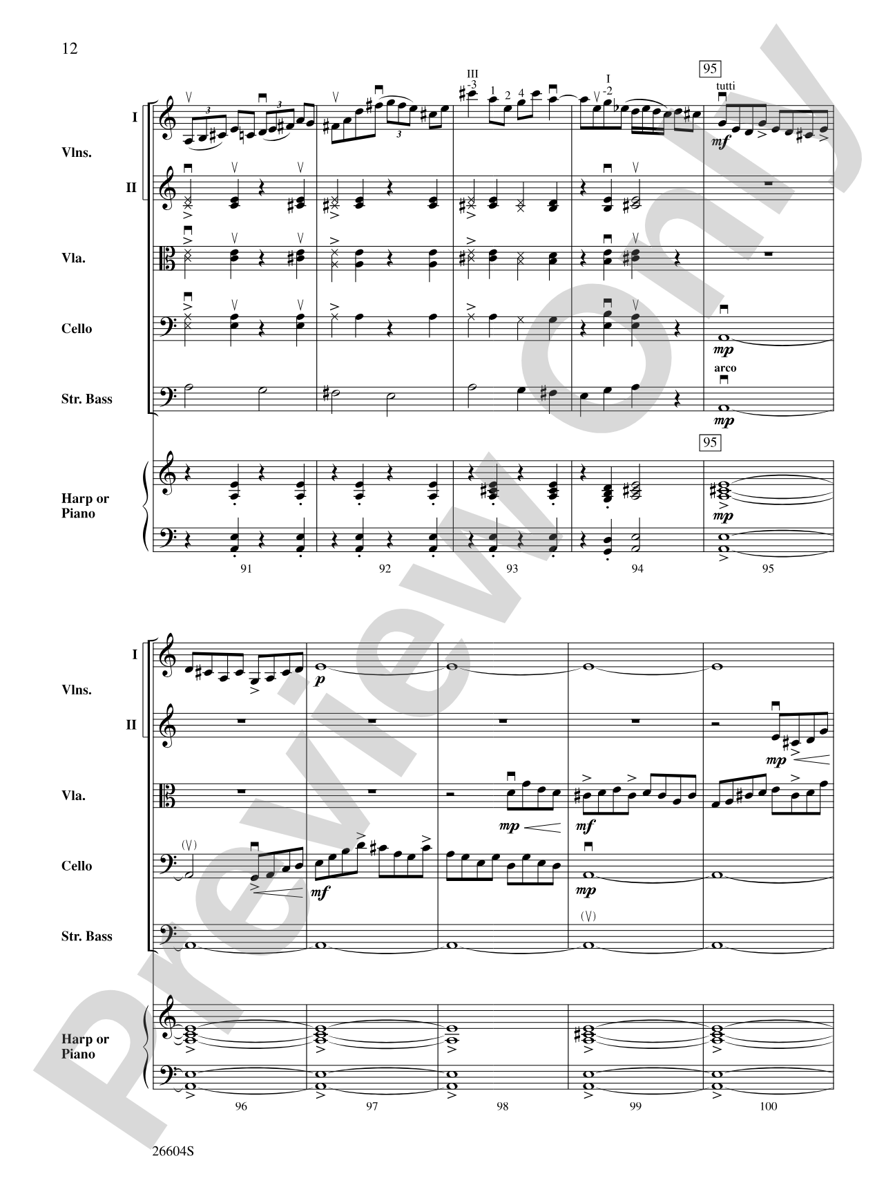 Creaking Tree: String Orchestra Conductor Score & Parts