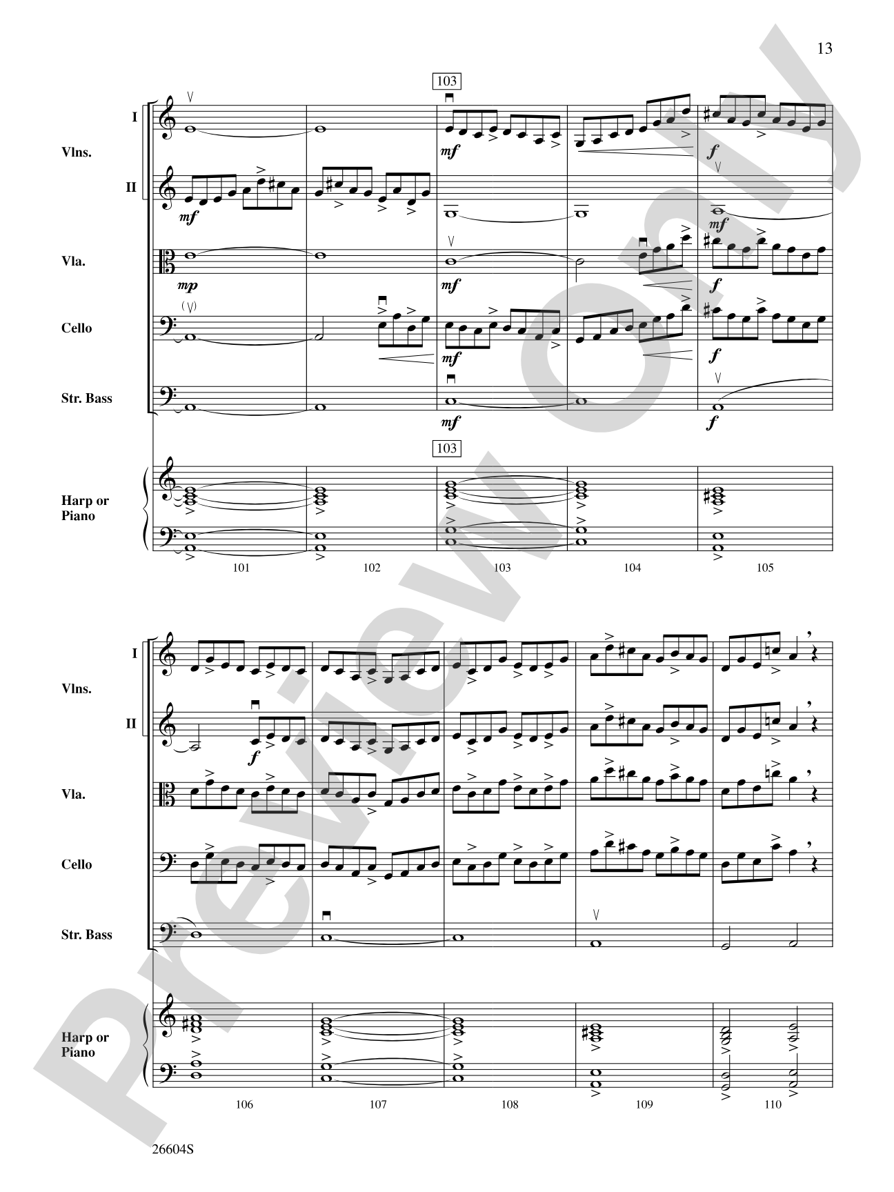 Creaking Tree: String Orchestra Conductor Score & Parts