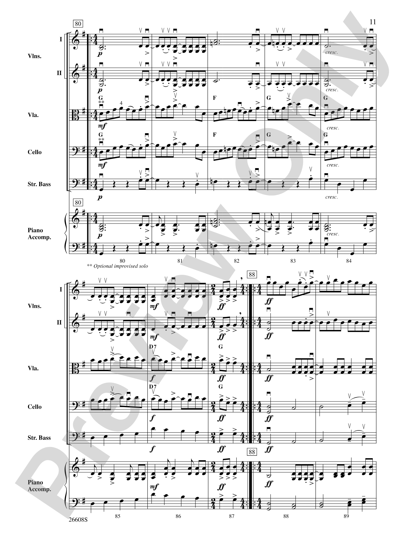 Les Québécois: String Orchestra Conductor Score & Parts