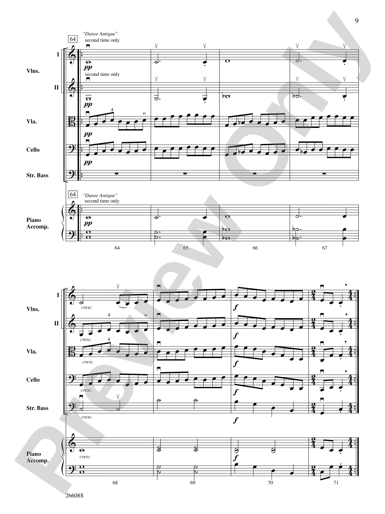 Les Québécois: String Orchestra Conductor Score & Parts
