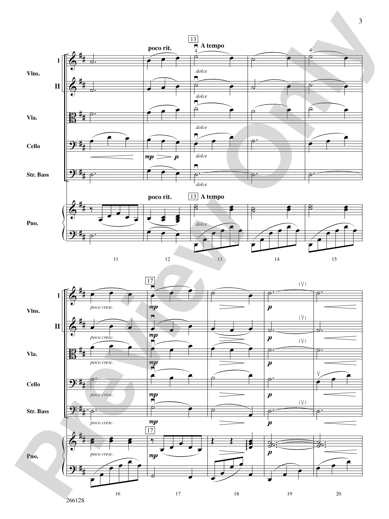 Lullaby for Nicholas: String Orchestra Conductor Score & Parts