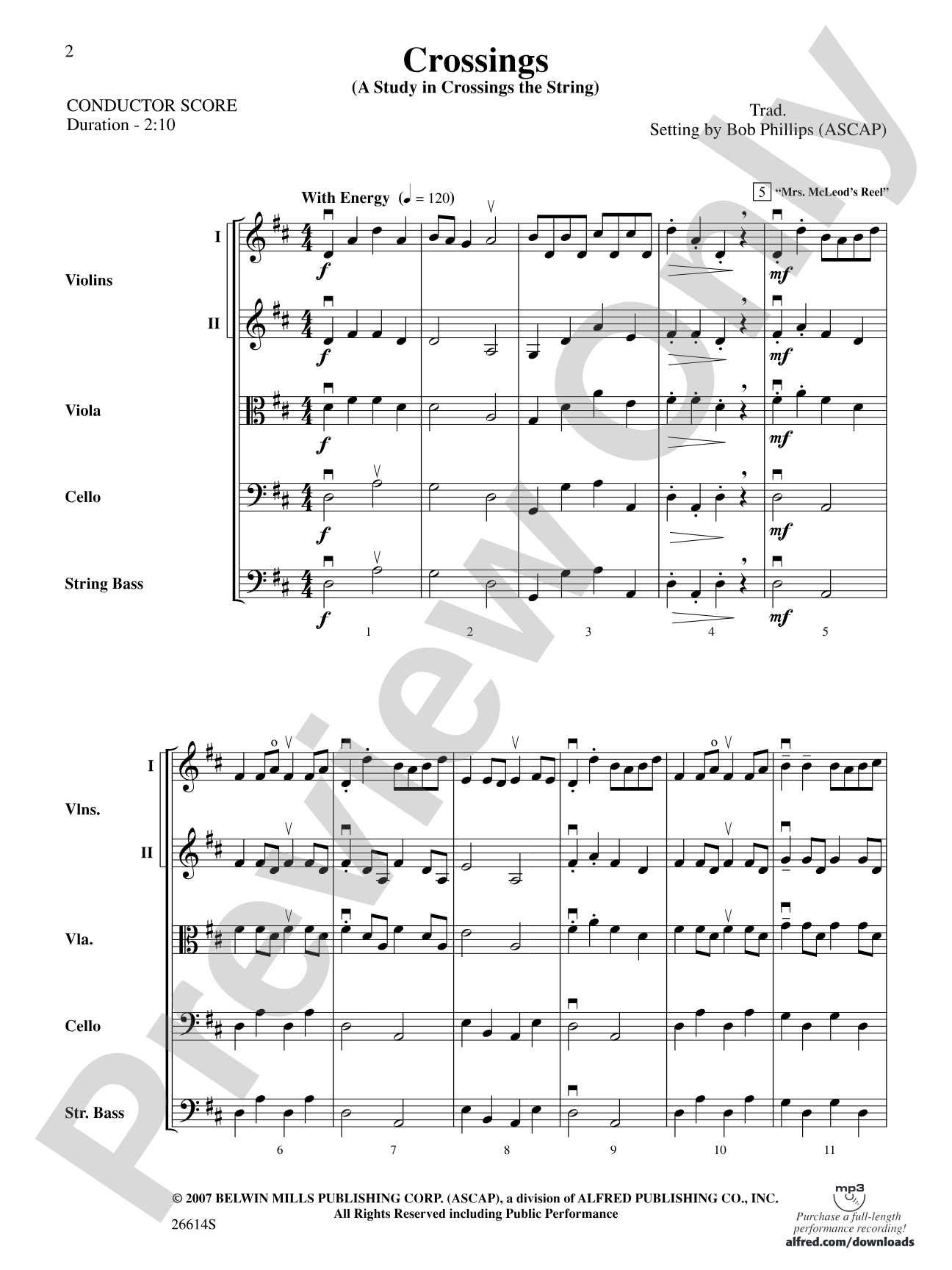 Crossings: String Orchestra Conductor Score & Parts