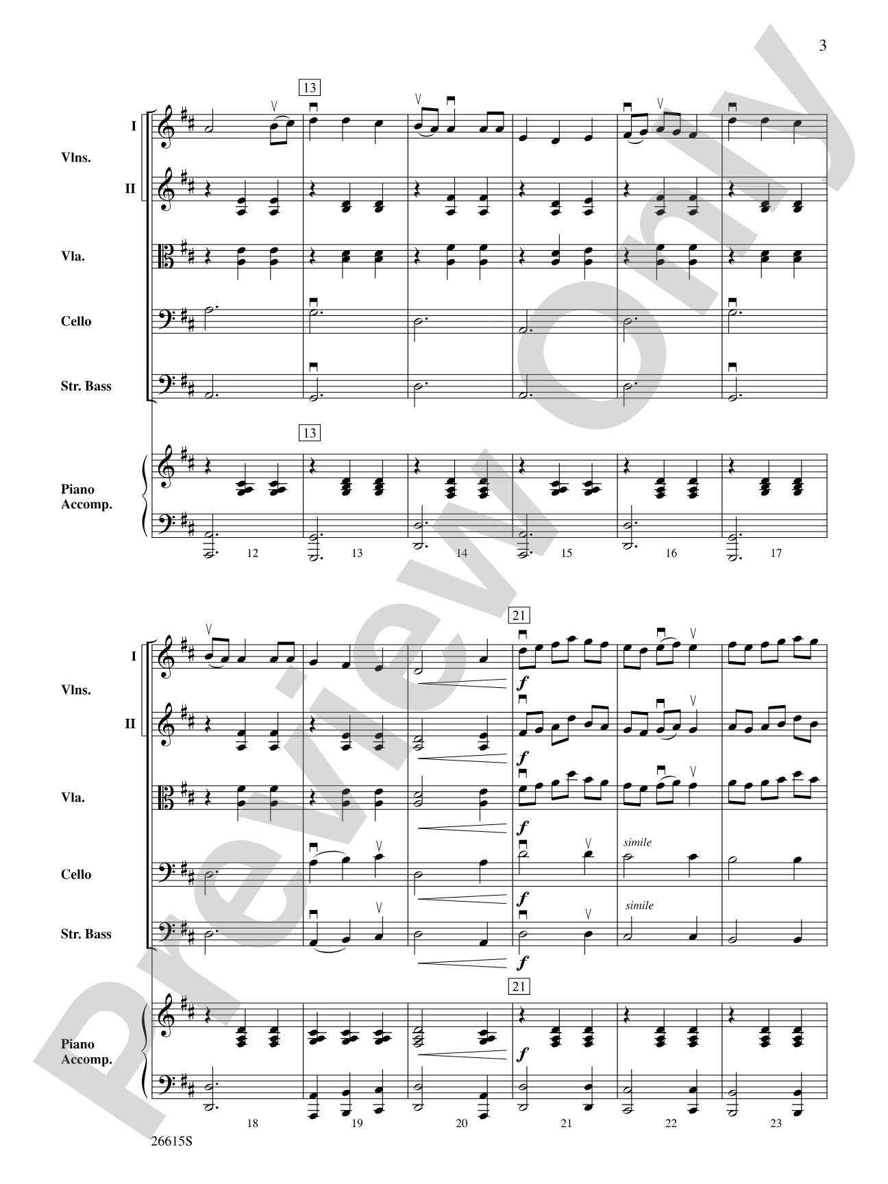 Alison's Waltz: String Orchestra Conductor Score & Parts