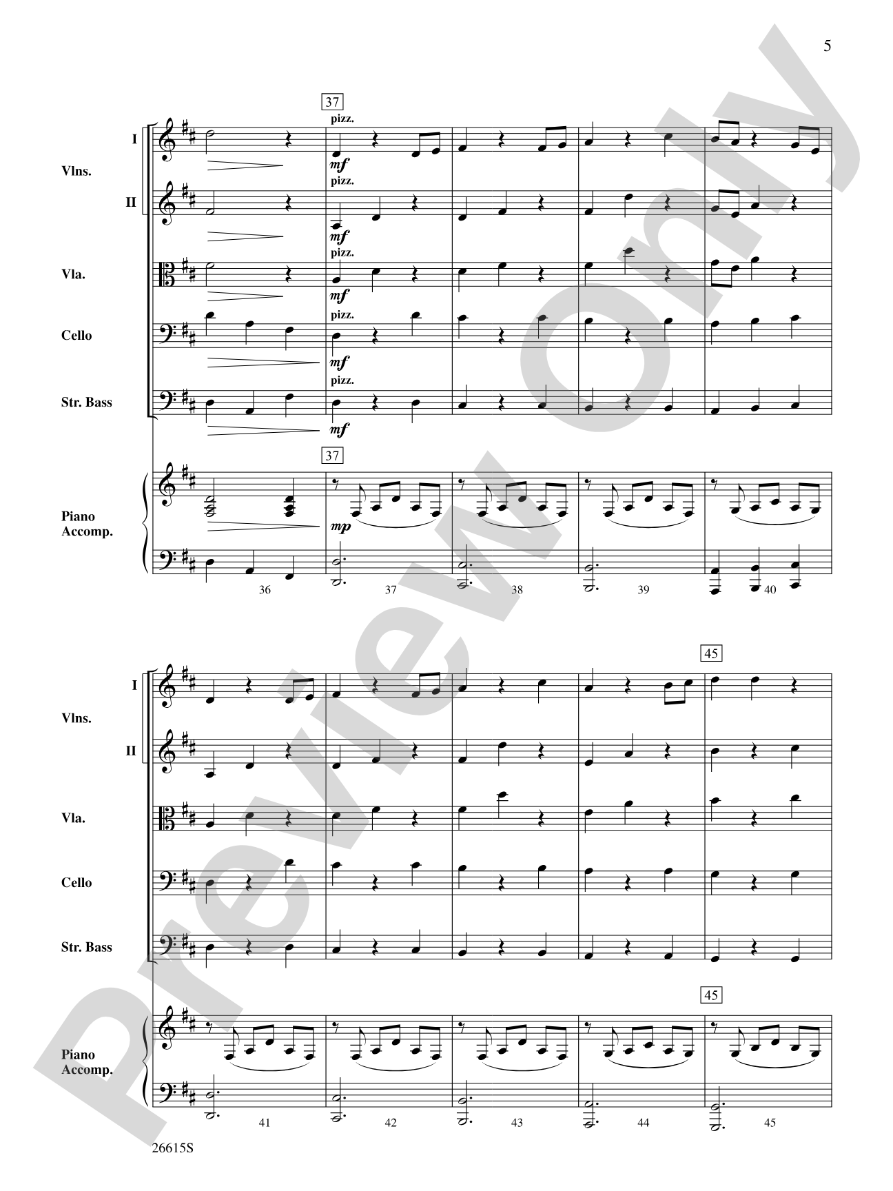 Alison's Waltz: String Orchestra Conductor Score & Parts