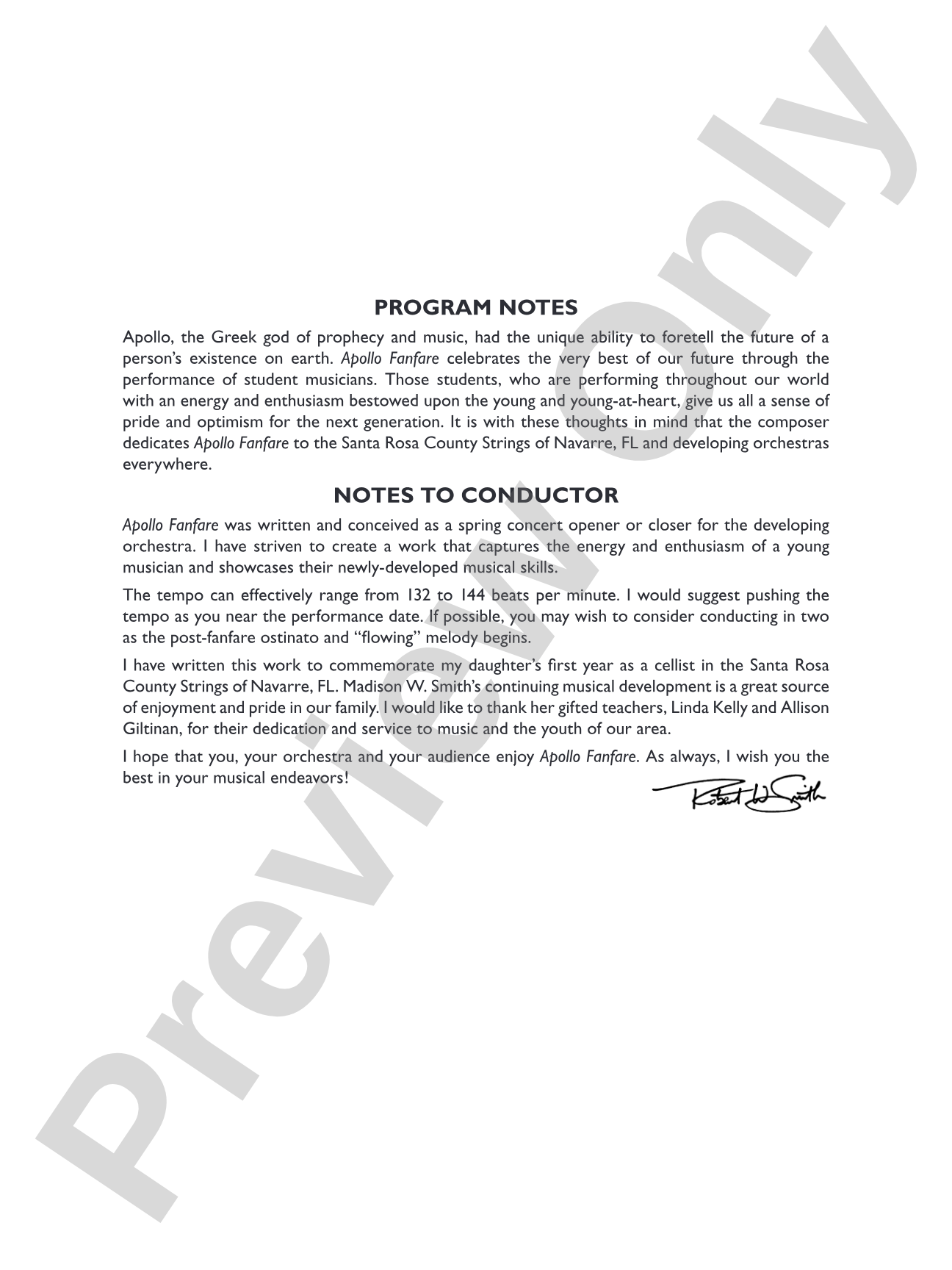 Apollo Fanfare: String Orchestra Conductor Score & Parts