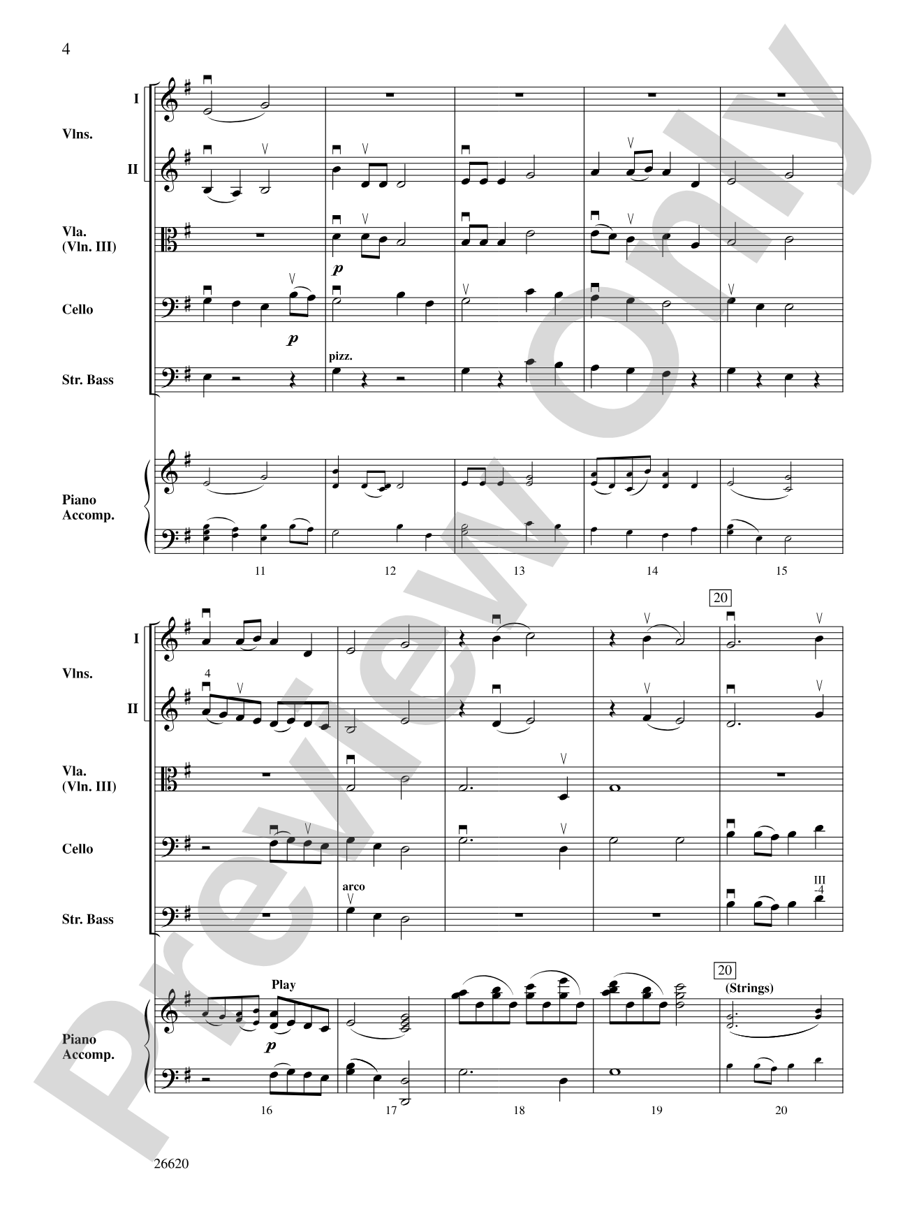 An African-American Air: String Orchestra Conductor Score & Parts