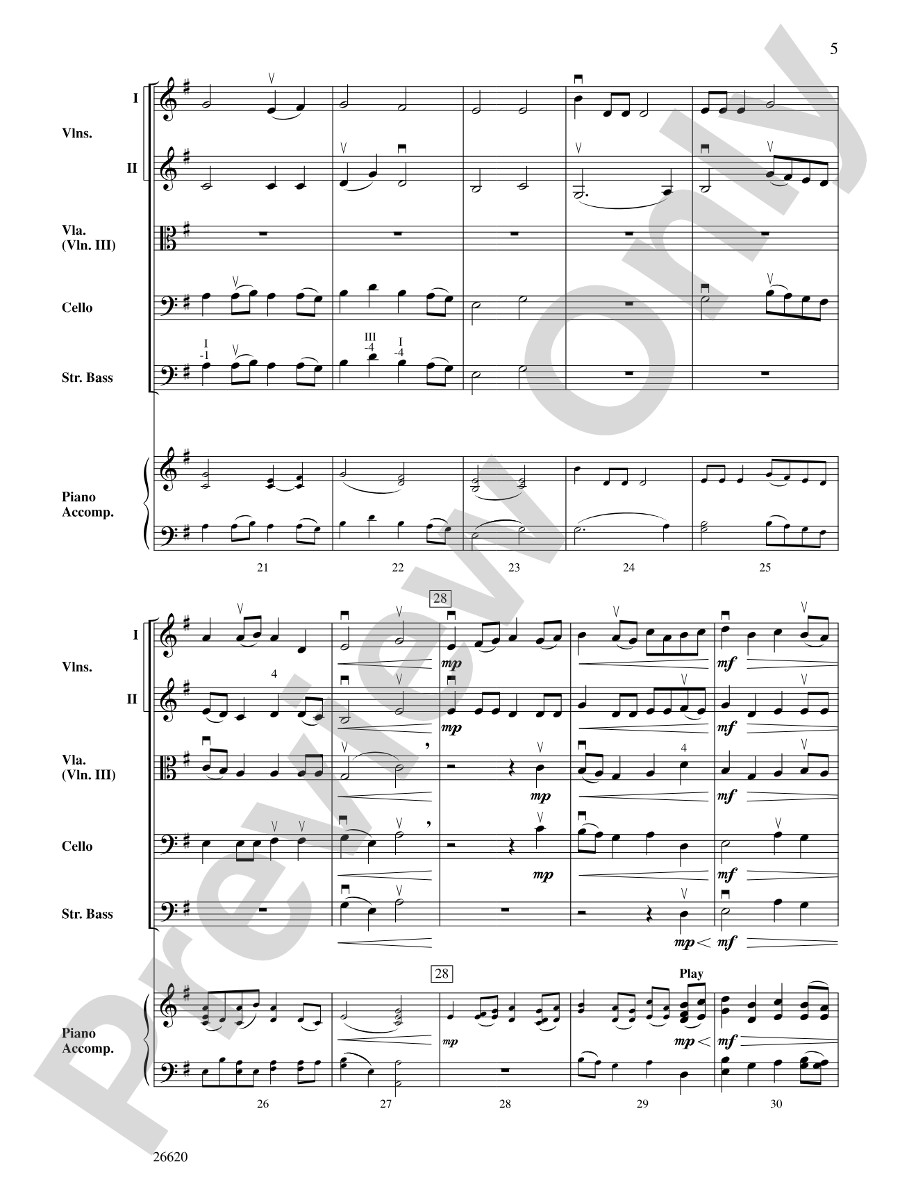 An African-American Air: String Orchestra Conductor Score & Parts
