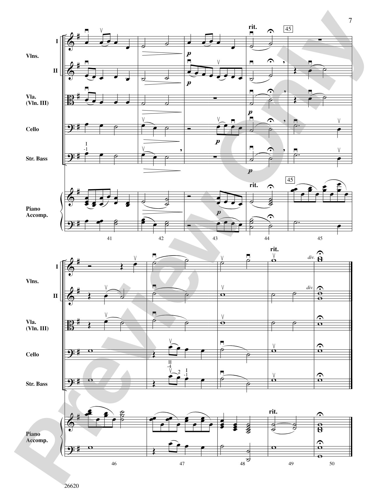 An African-American Air: String Orchestra Conductor Score & Parts