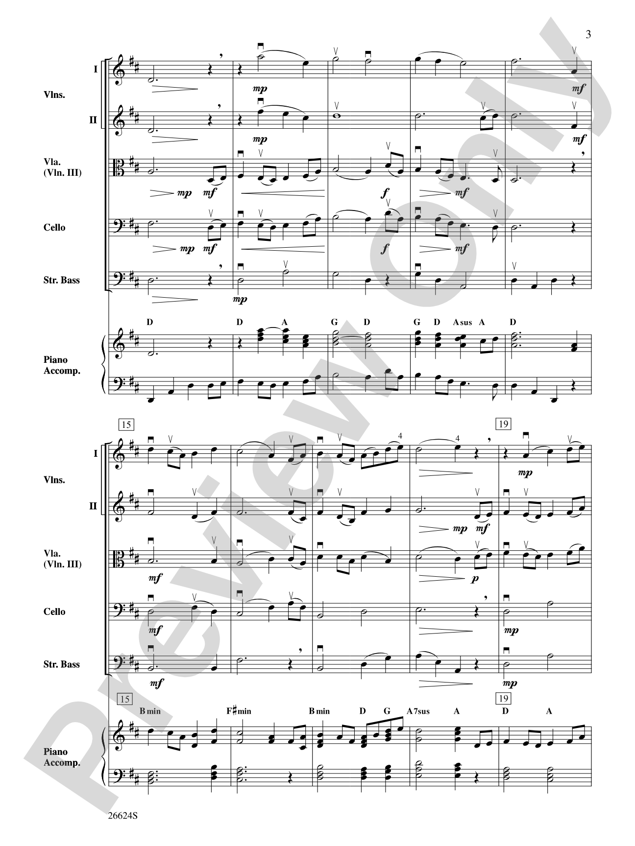 Down by the Salley Gardens: String Orchestra Conductor Score & Parts