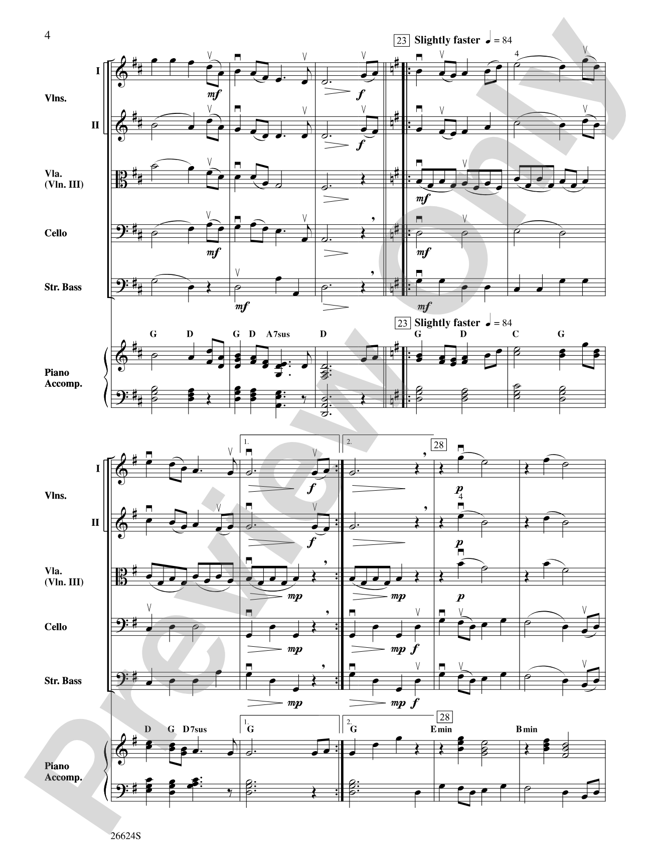 Down by the Salley Gardens: String Orchestra Conductor Score & Parts